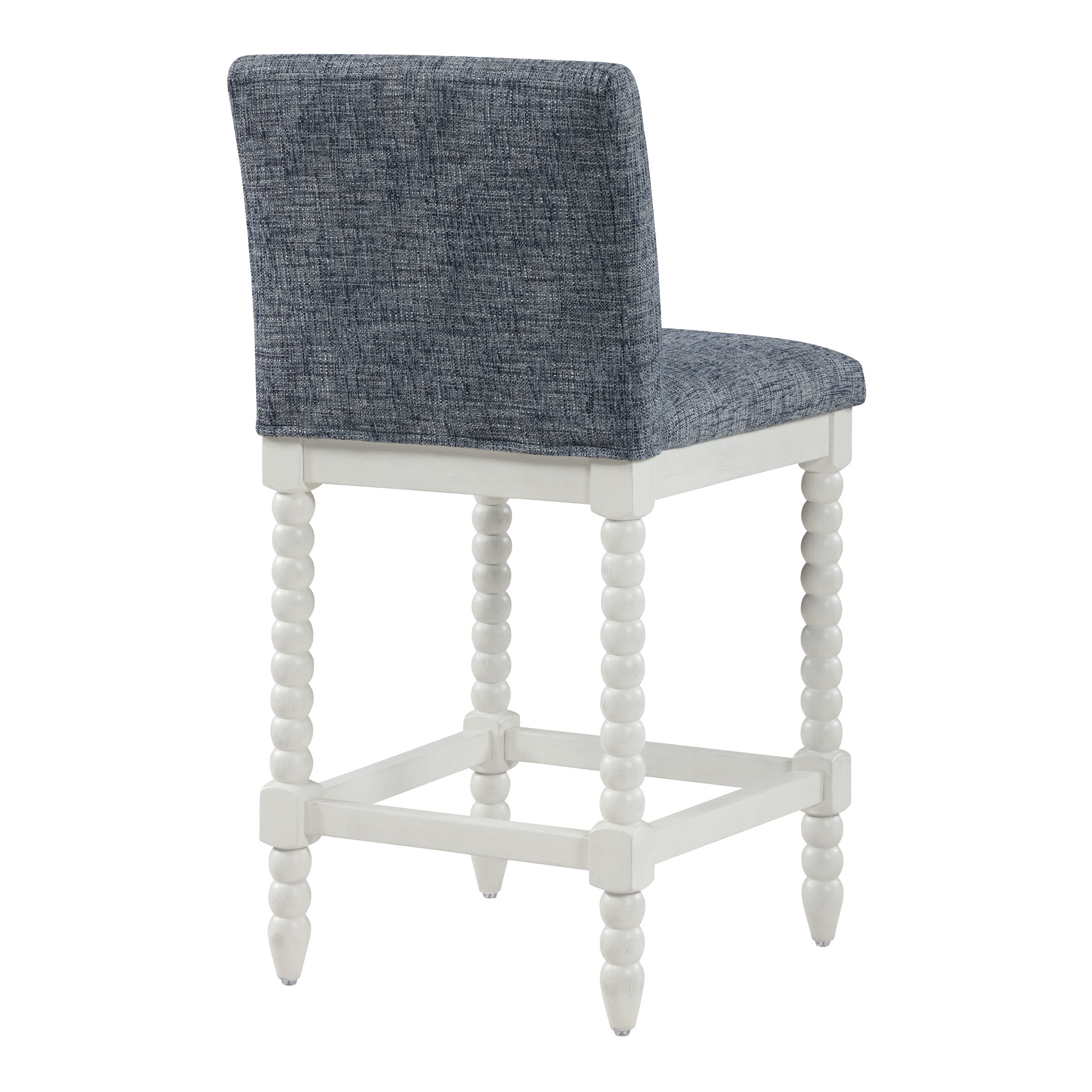 Kaylee 26 Spindle Counter Stool - Indigo / Antique White