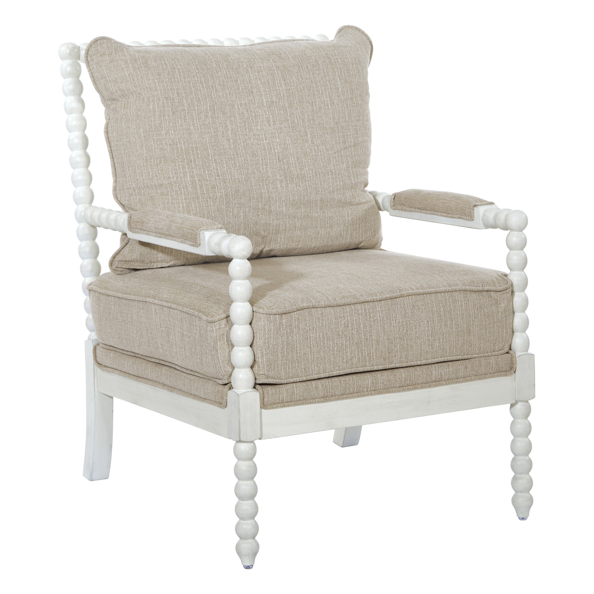 Kaylee Spindle Chair - Beige Linen