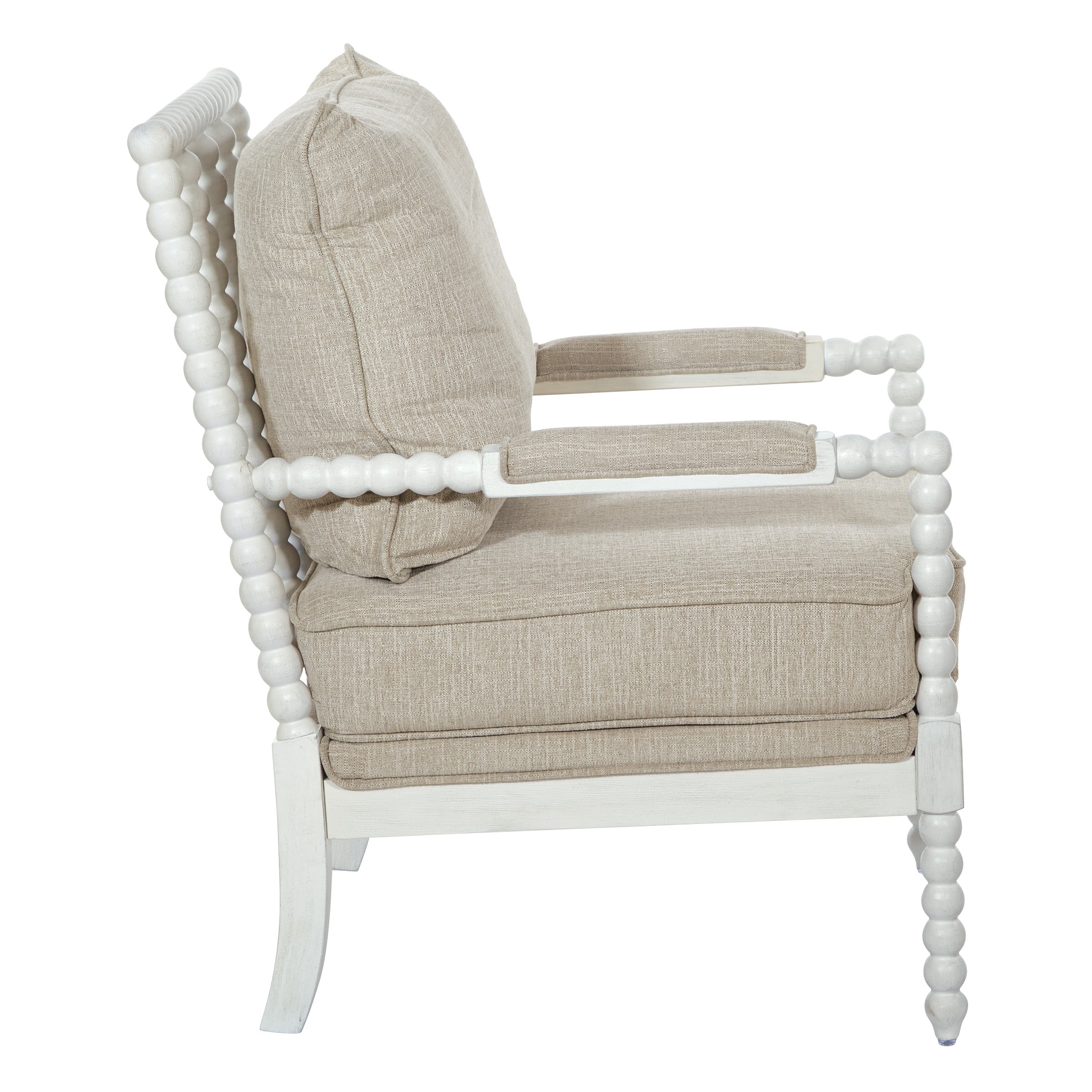 Kaylee Spindle Chair - Beige Linen
