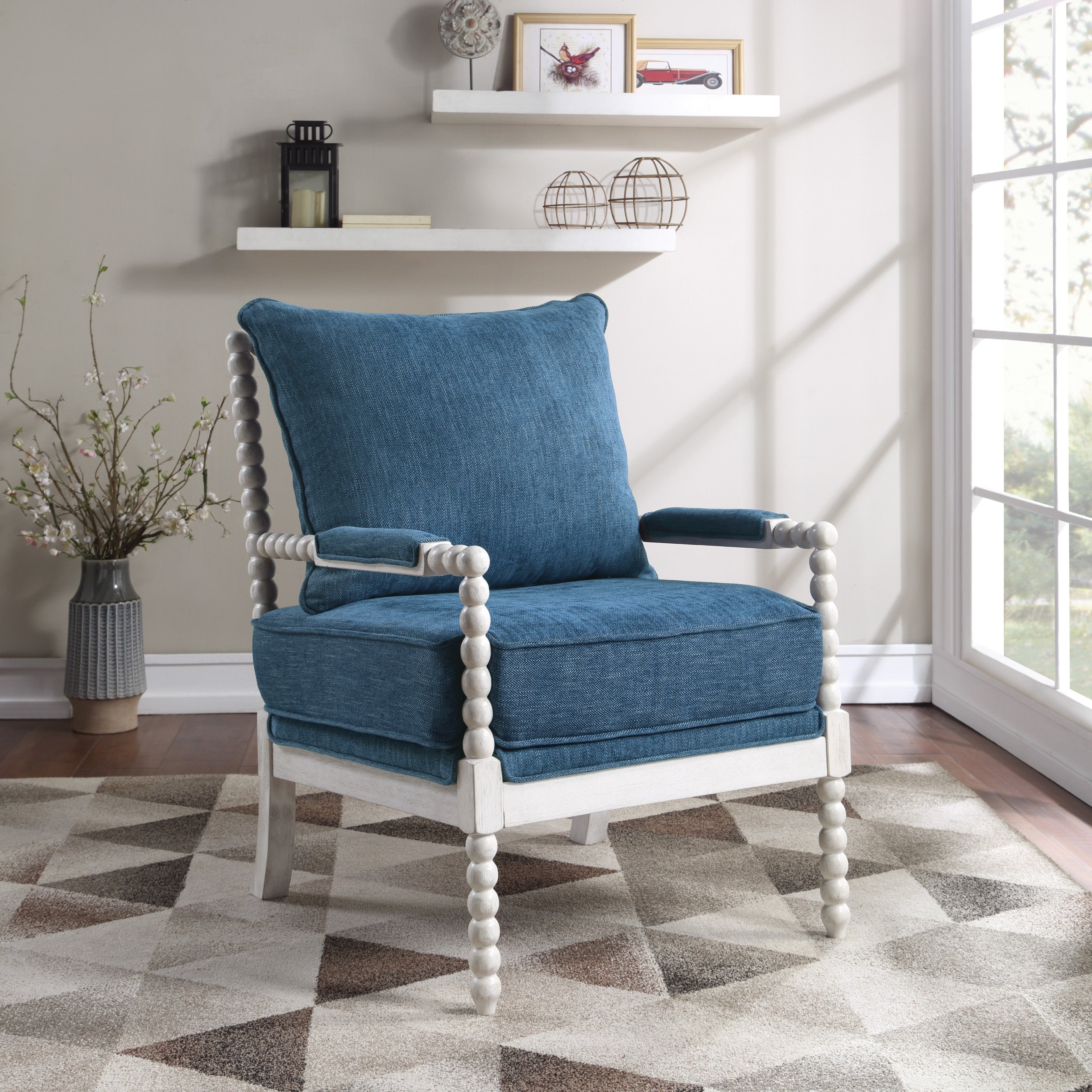 Kaylee Spindle Chair - Navy