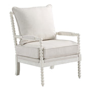 Kaylee Spindle Chair - White Linen