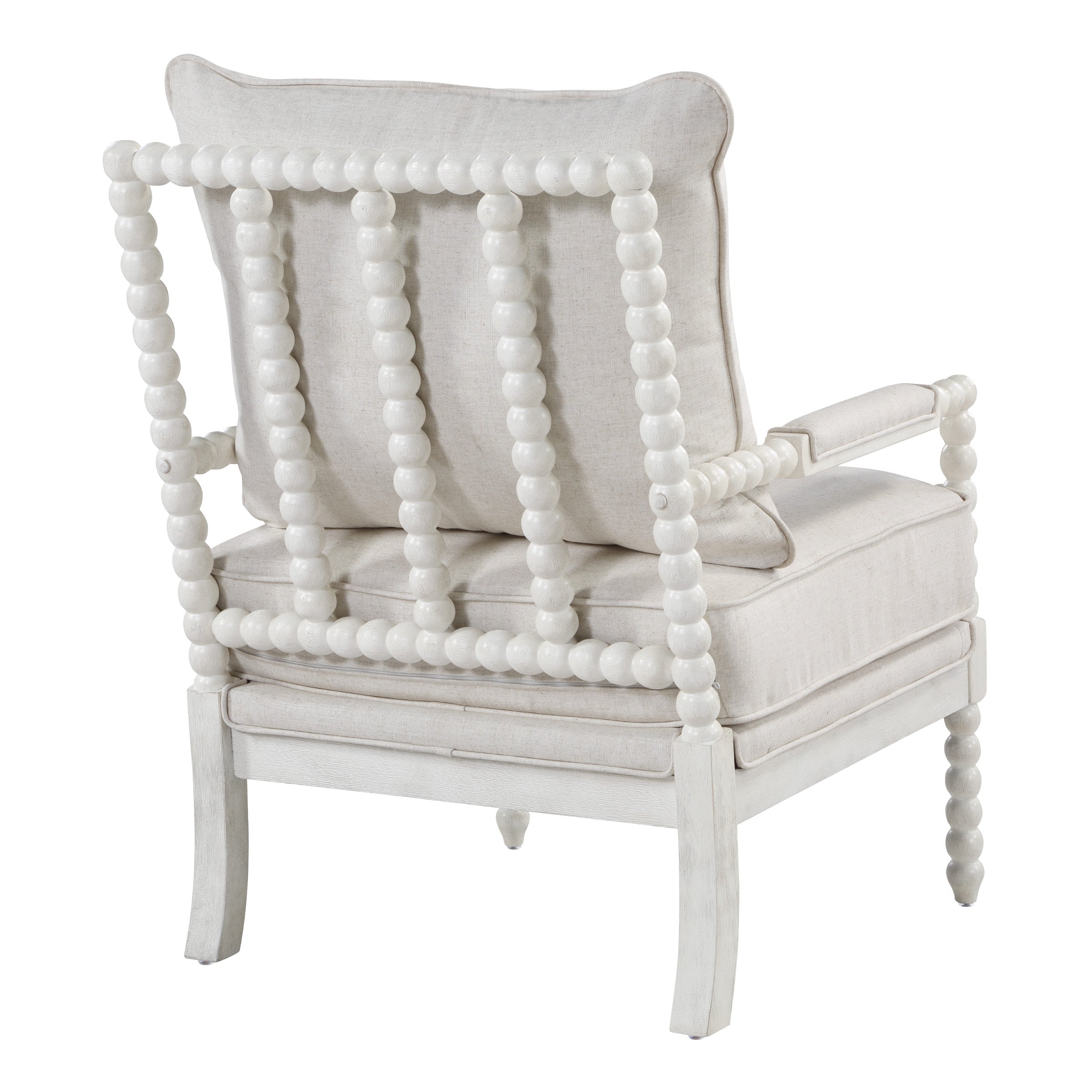 Kaylee Spindle Chair - White Linen