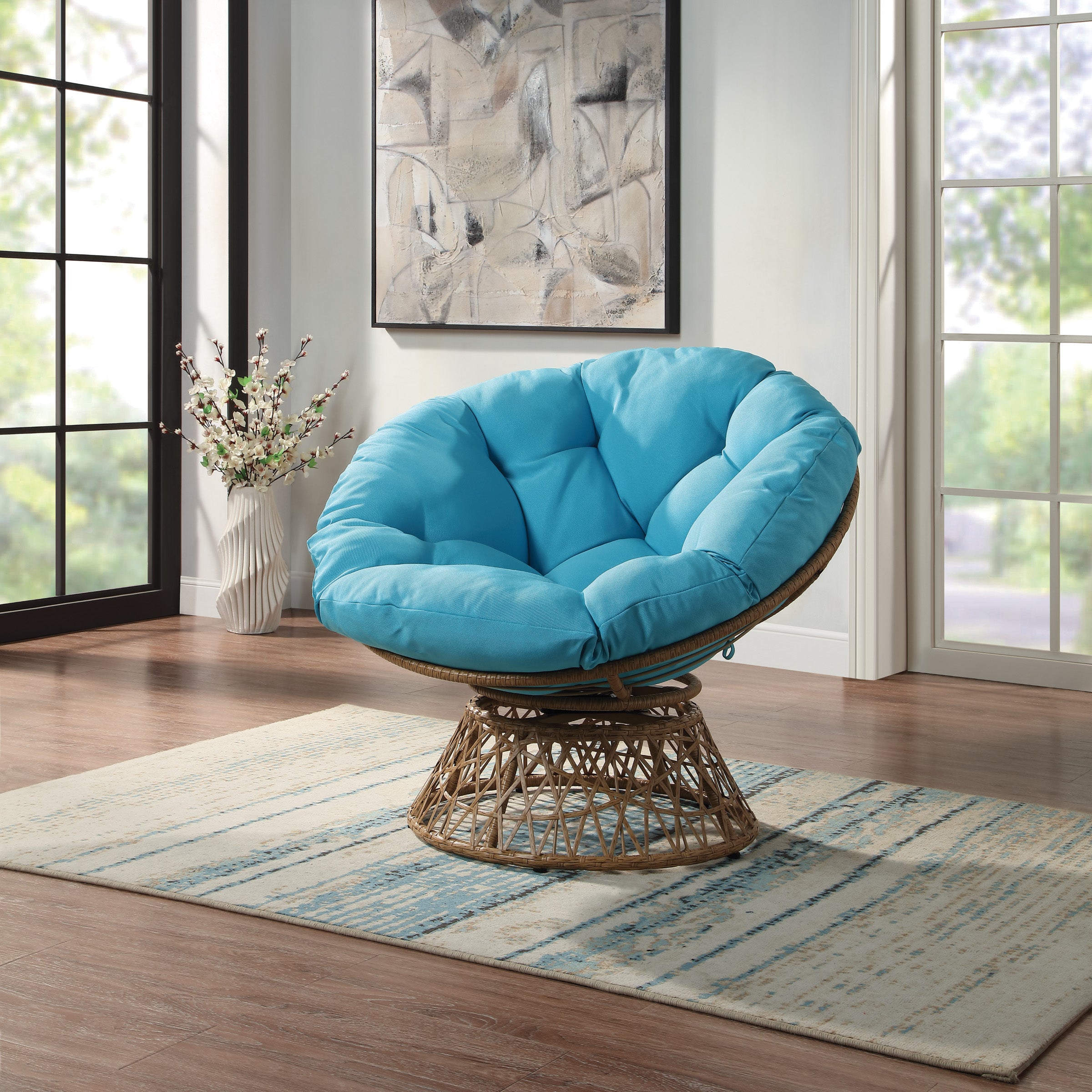 Papasan Chair - Blue