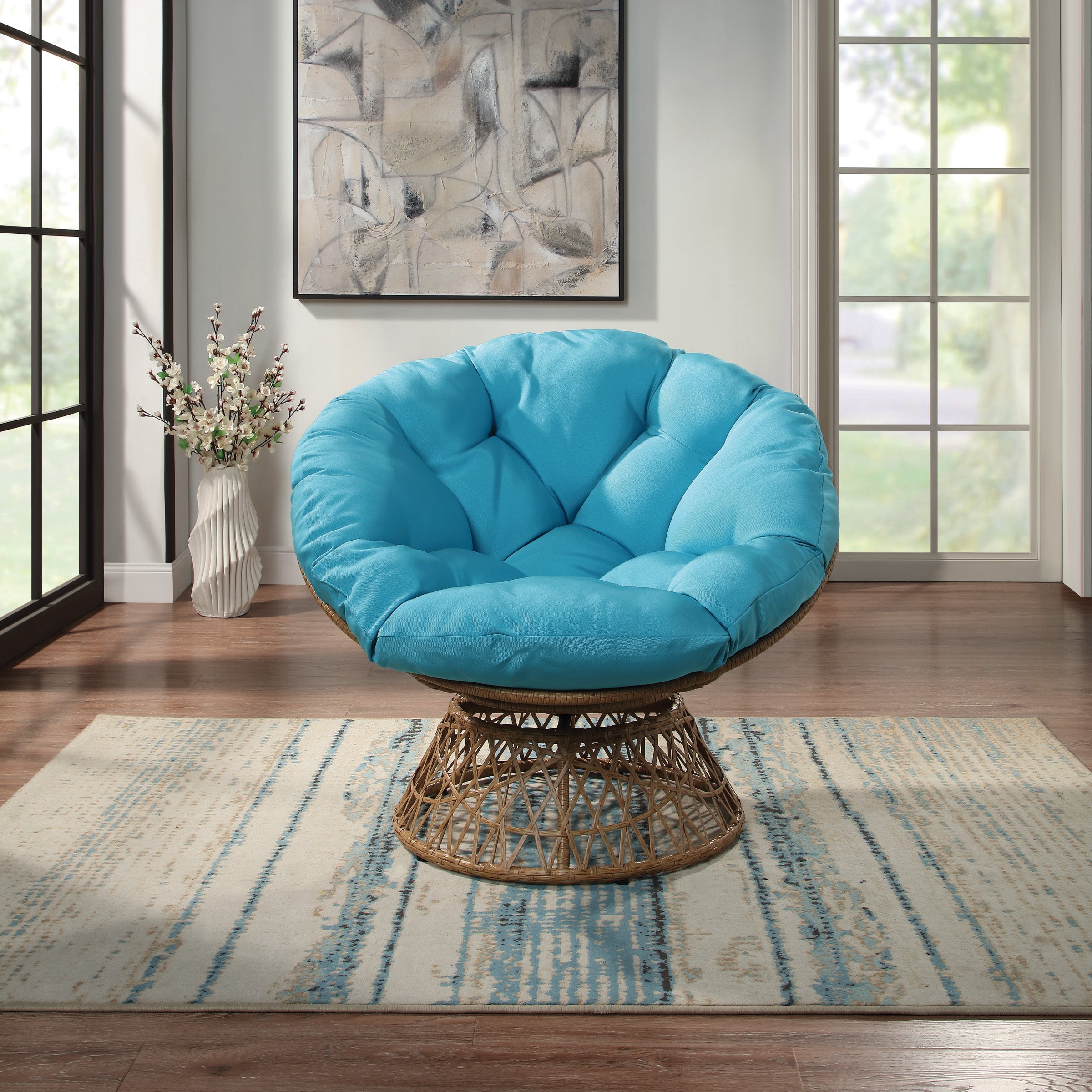 Papasan Chair - Blue