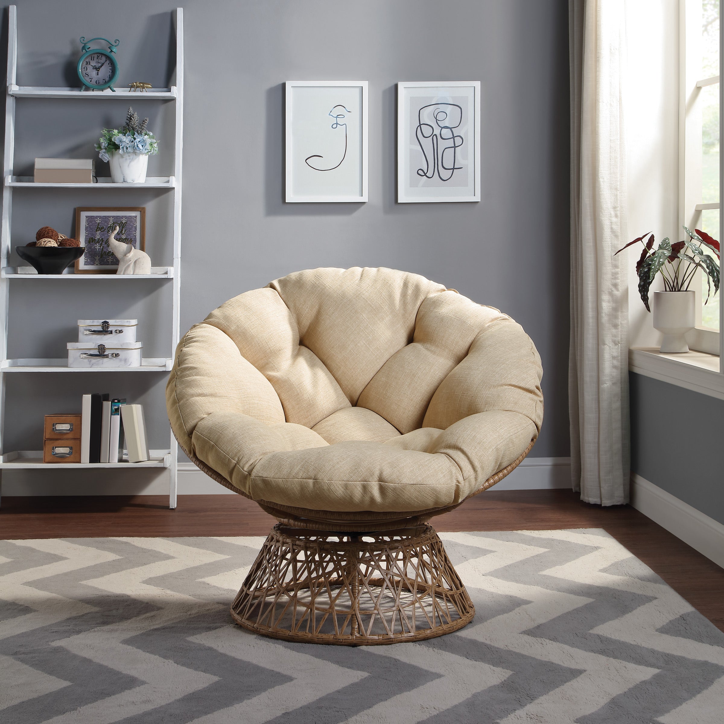 Papasan Chair - Cream
