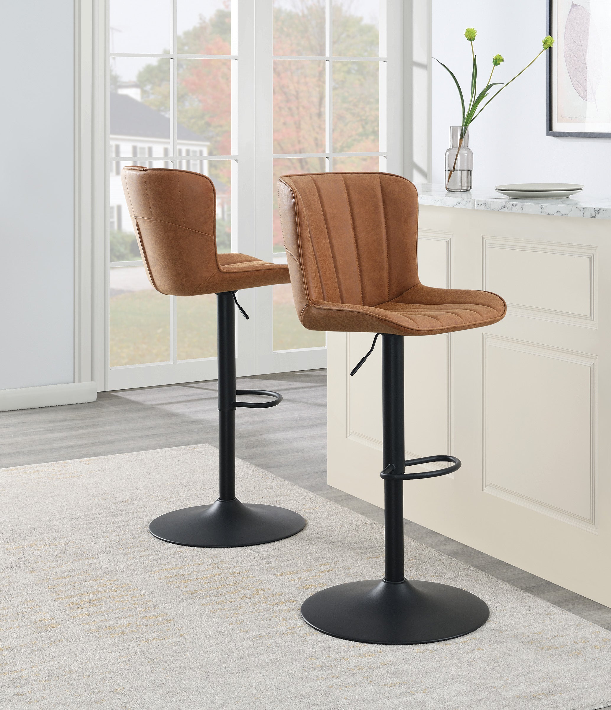 Kirkdale Height Adj Stool 2Pk - Sand