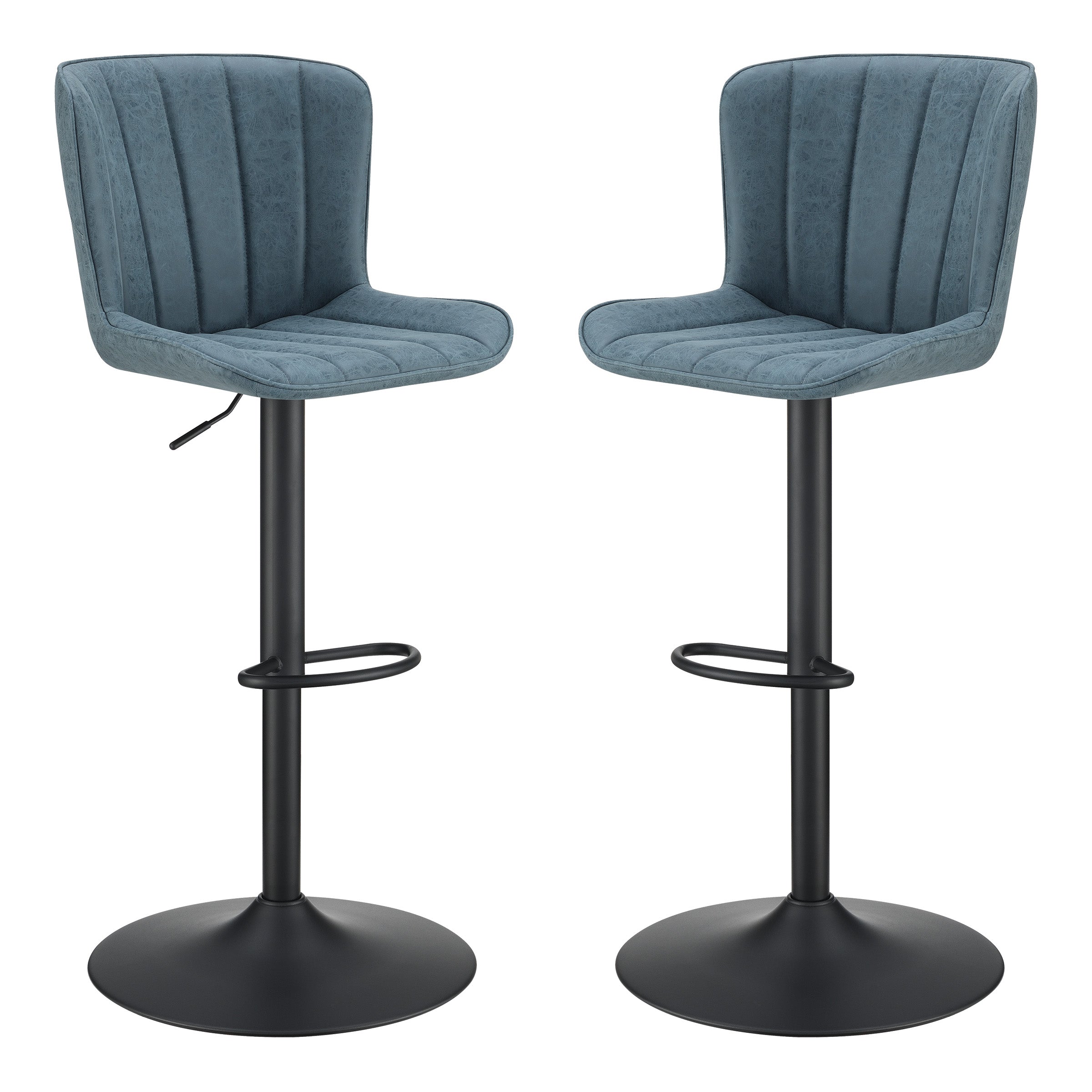 Kirkdale Height Adj Stool 2Pk - Navy