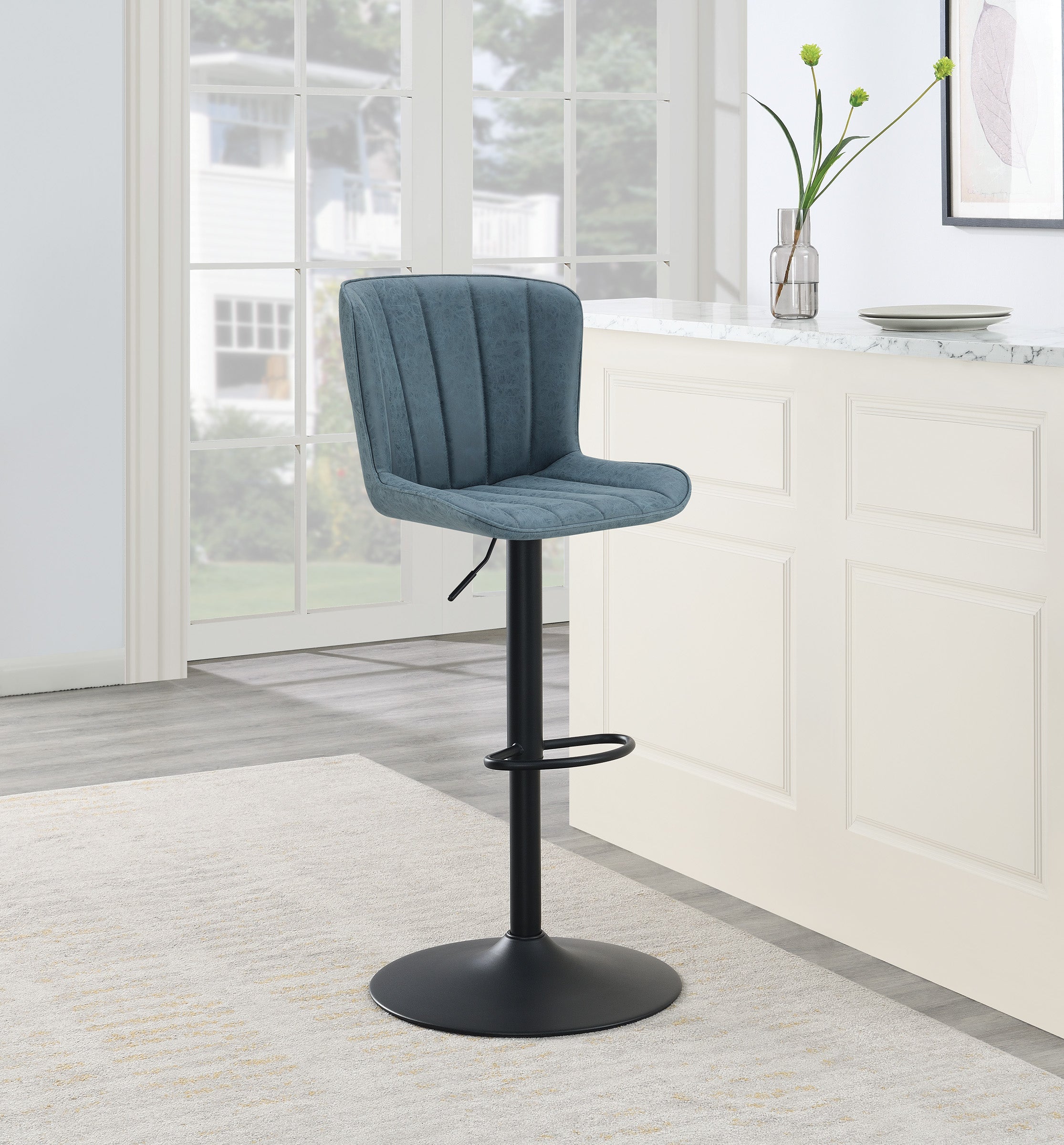 Kirkdale Height Adj Stool 2Pk - Navy