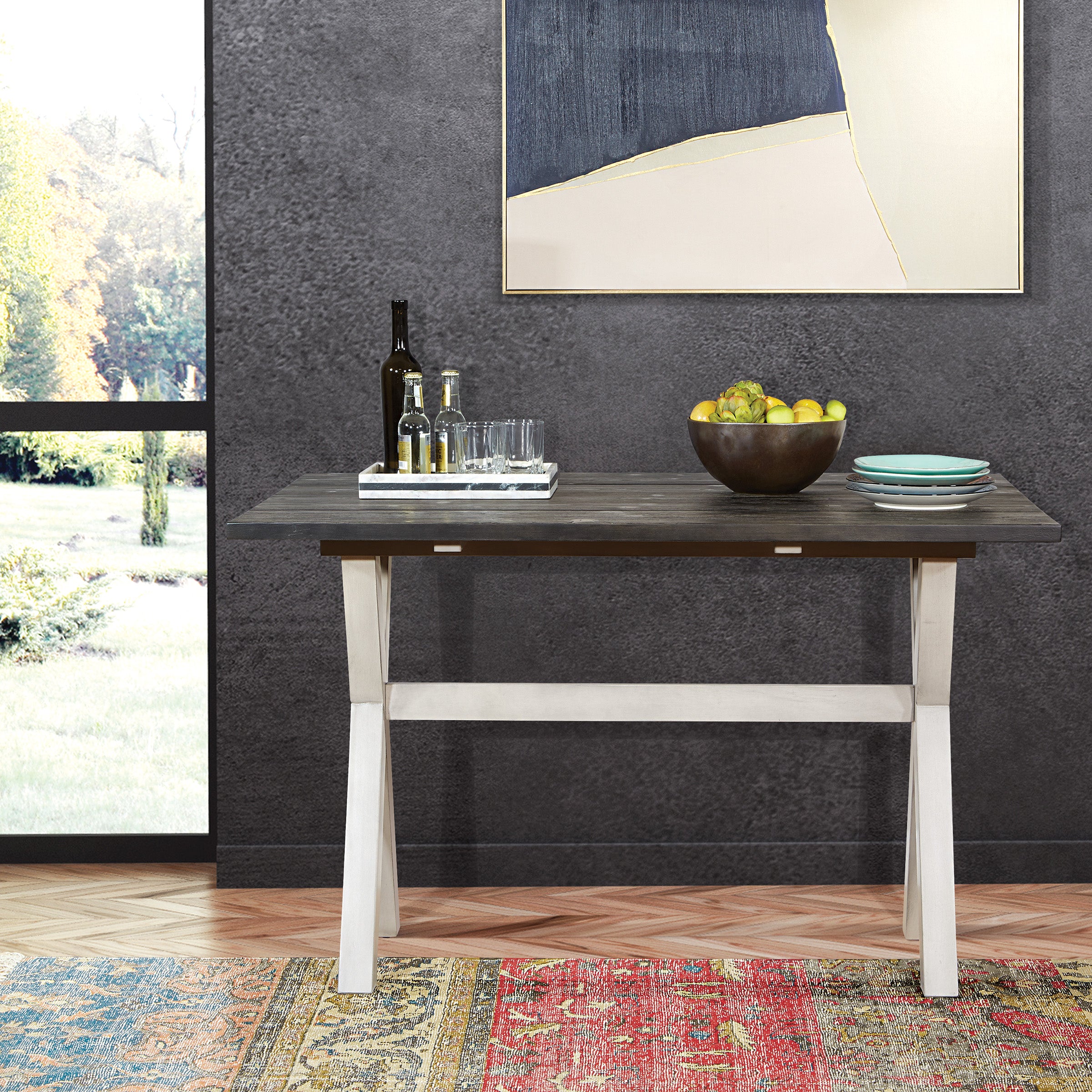 Kristen Flip Top Table - Charcoal
