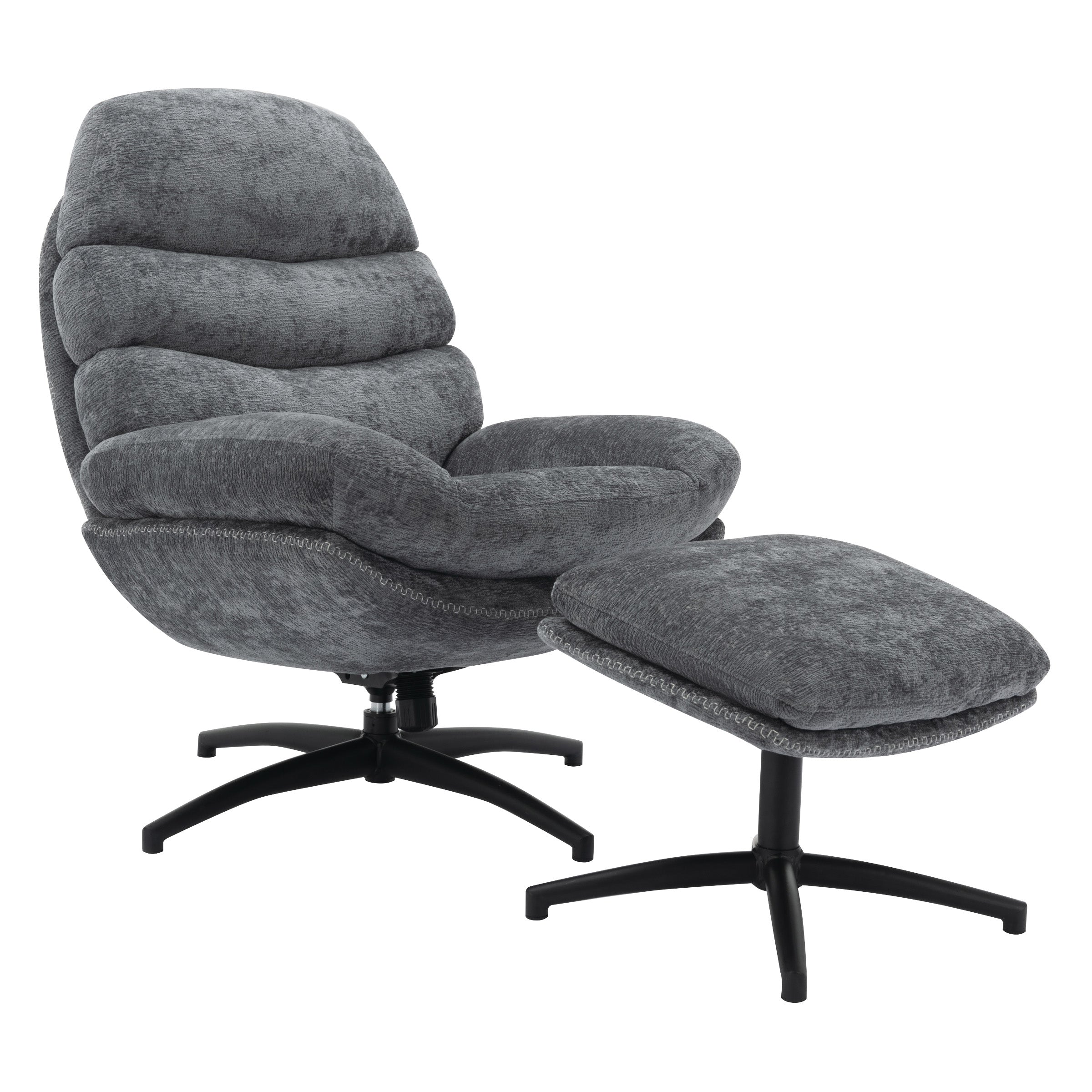 Kerry Swivel Lounge Chair - Grey