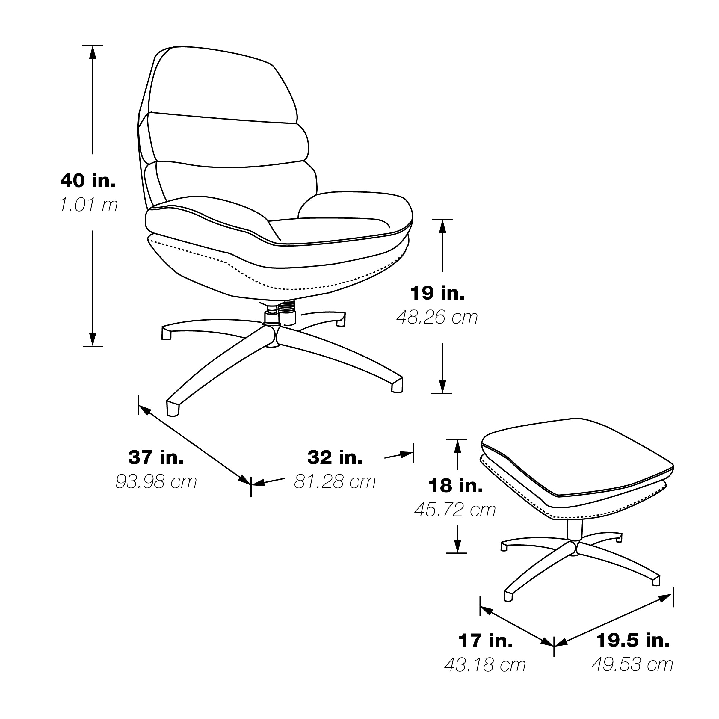 Kerry Swivel Lounge Chair - Grey