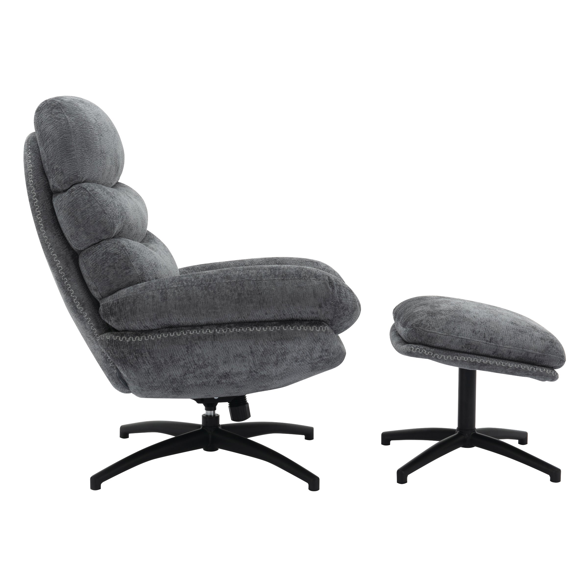 Kerry Swivel Lounge Chair - Grey