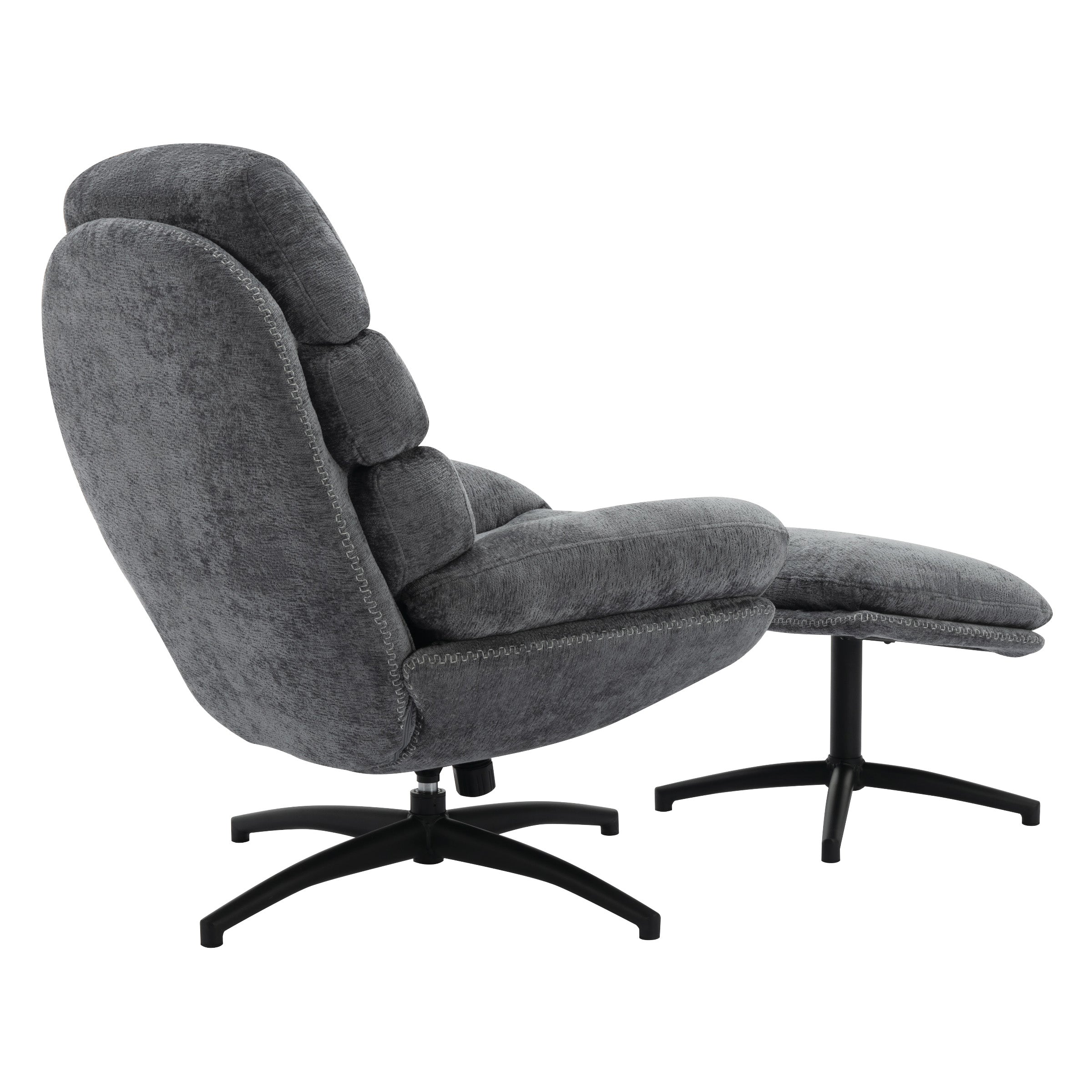 Kerry Swivel Lounge Chair - Grey