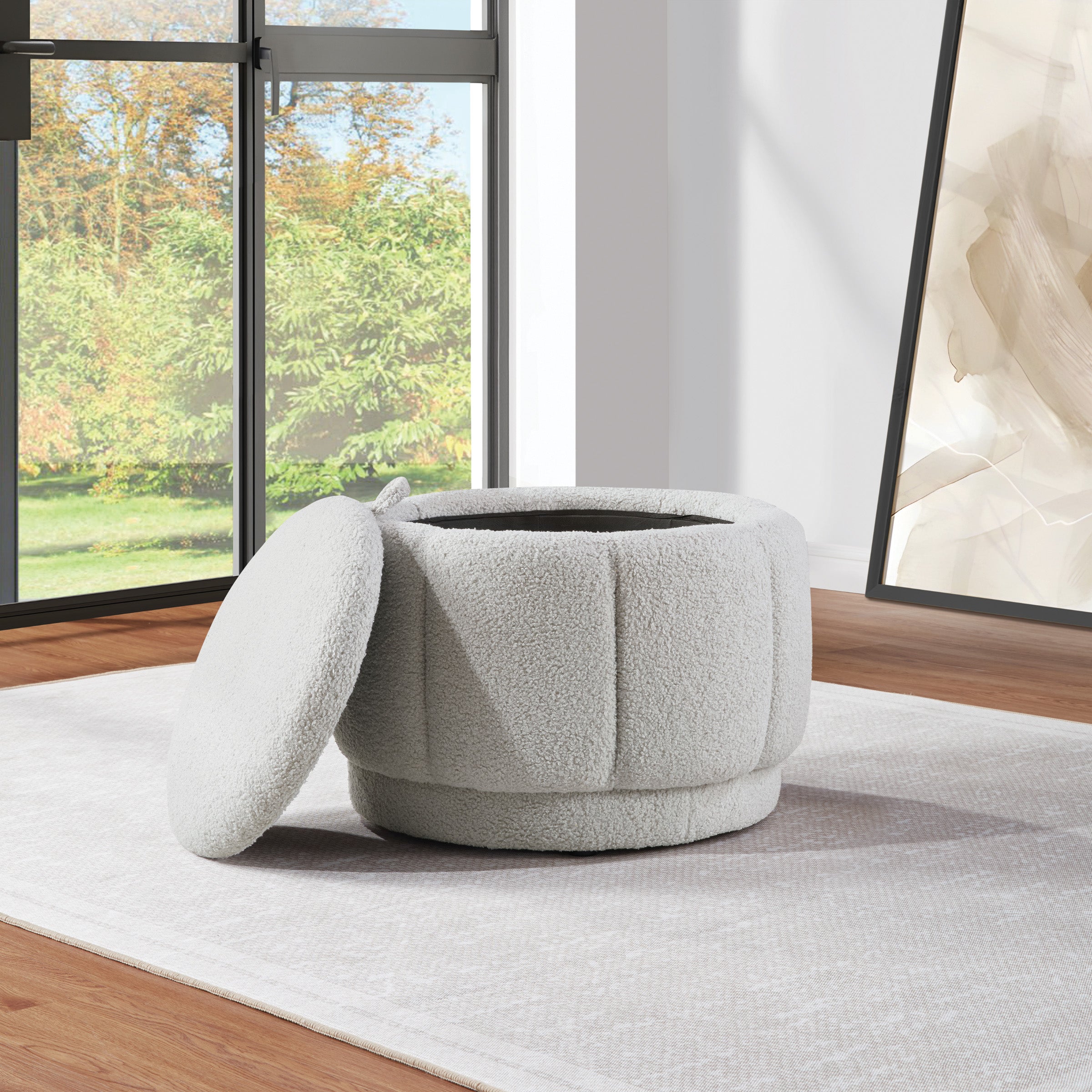 Lanyard Storage Ottoman - Fog
