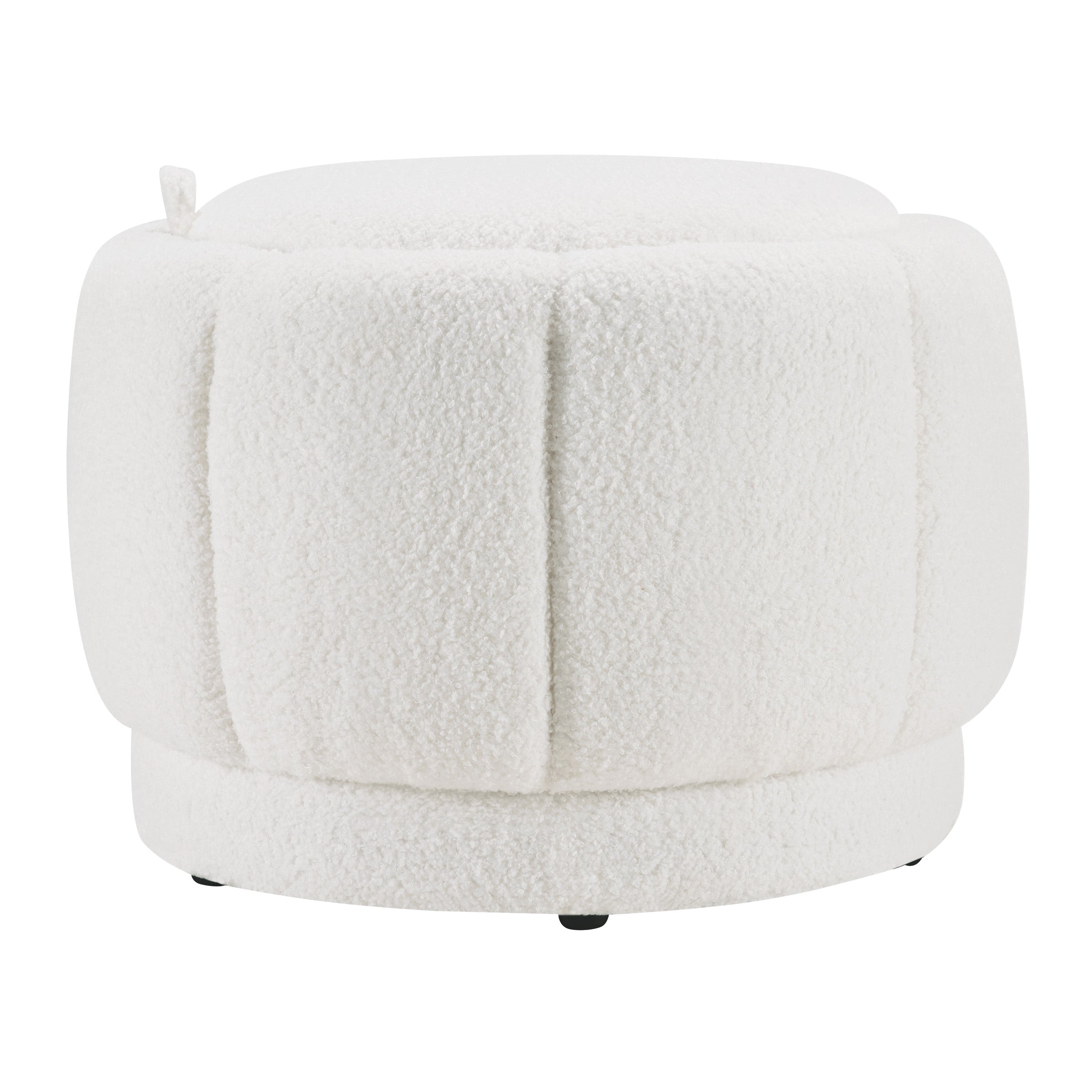 Lanyard Storage Ottoman - Ivory Sherpa