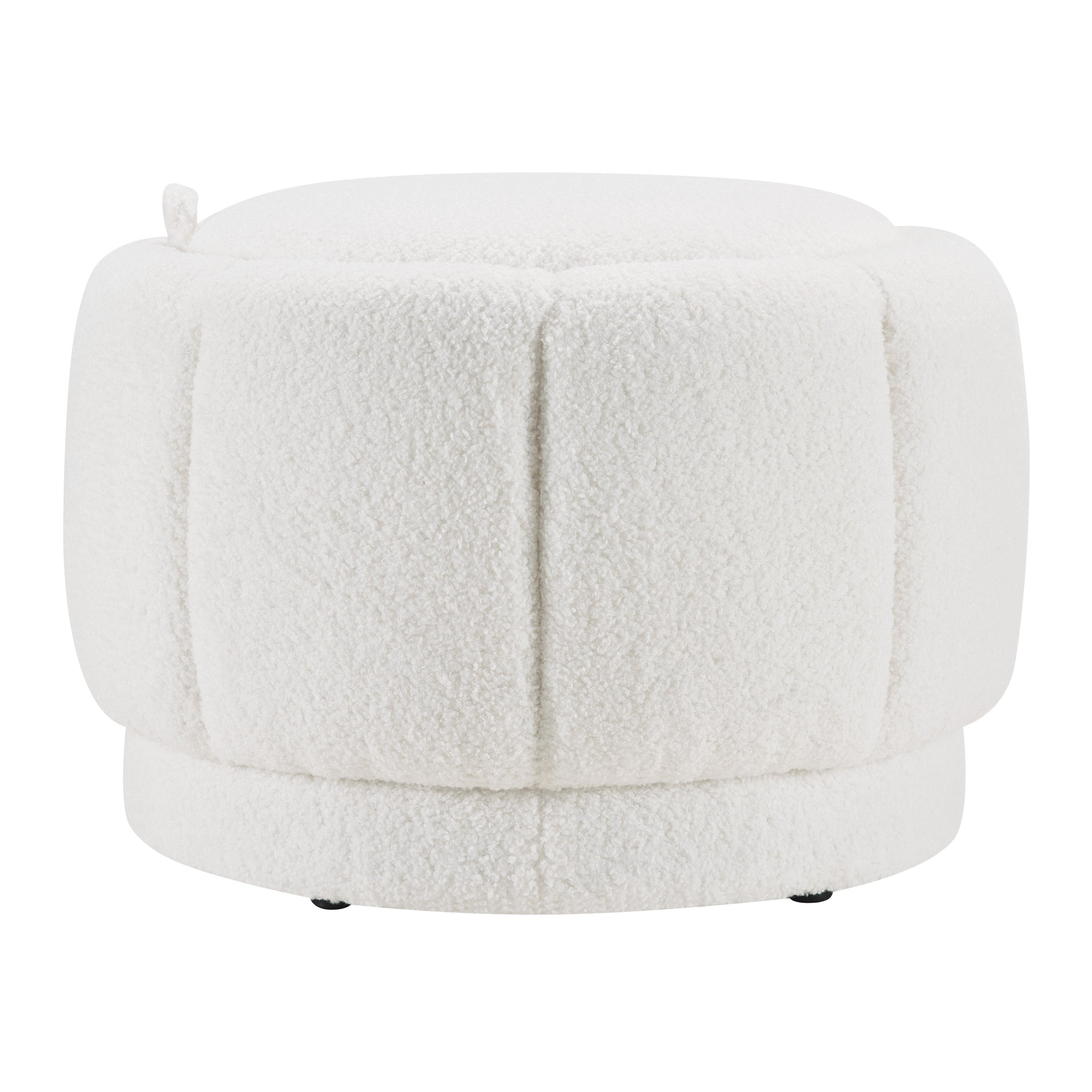 Lanyard Storage Ottoman - Ivory Sherpa