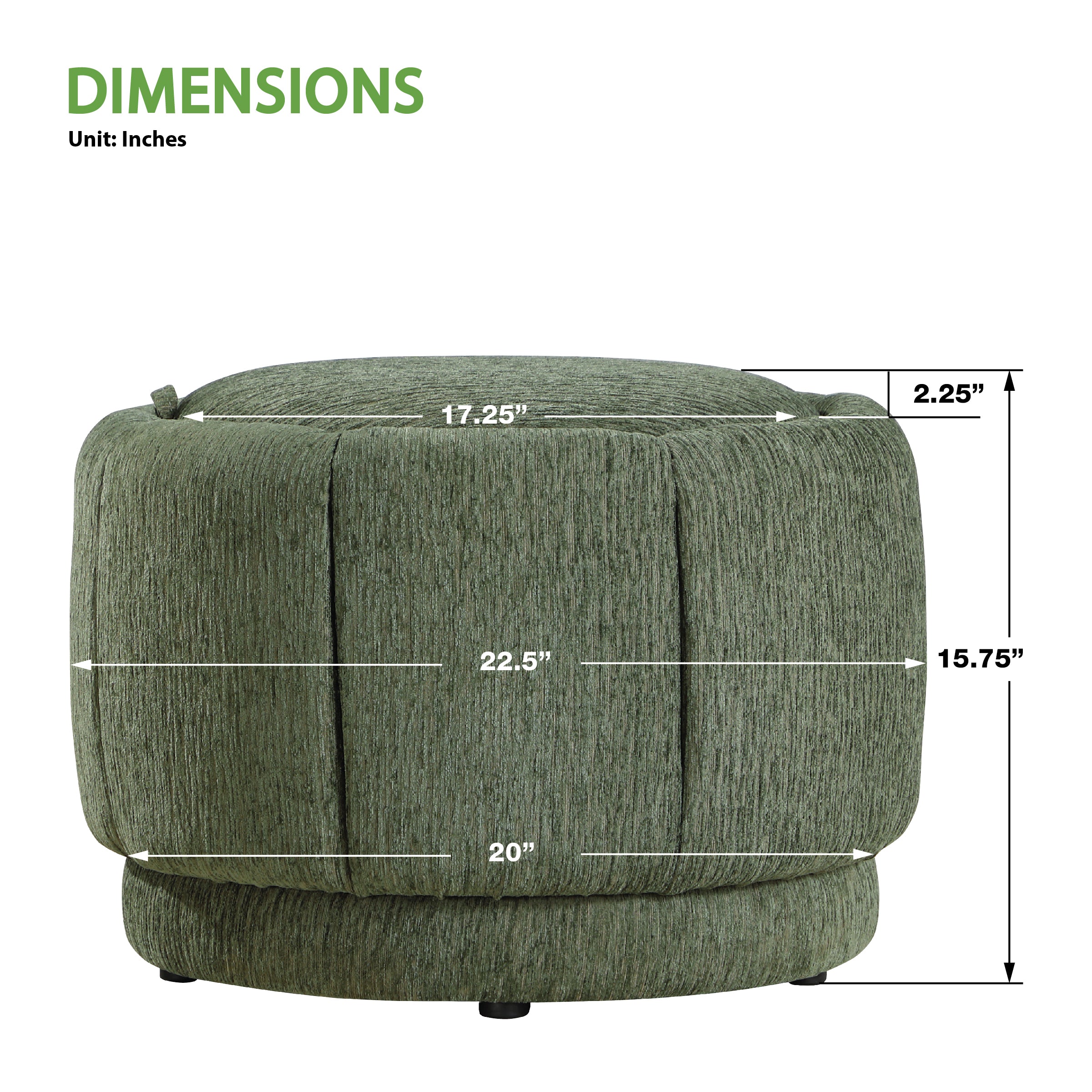 Lanyard Storage Ottoman - Pine
