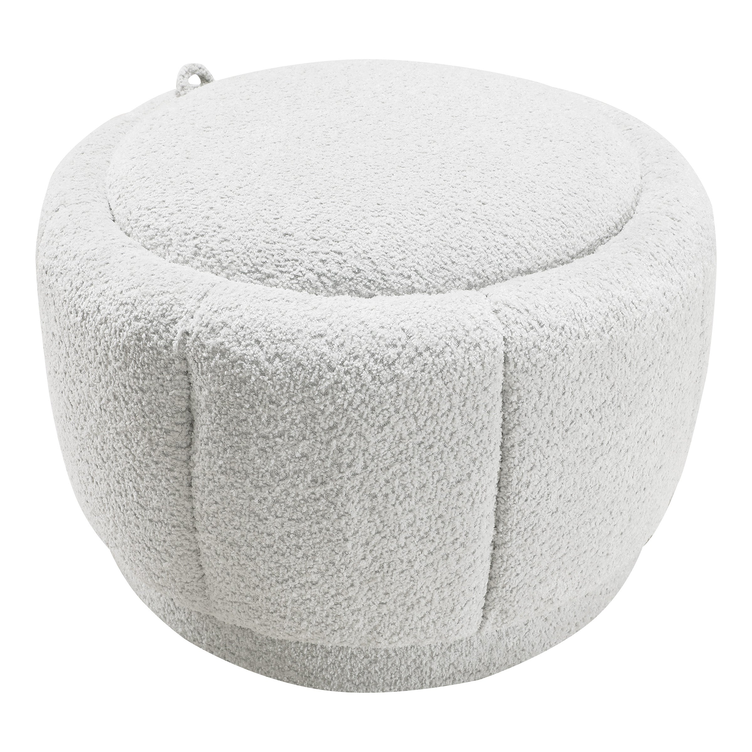 Lanyard Storage Ottoman - Sherpa Parchment