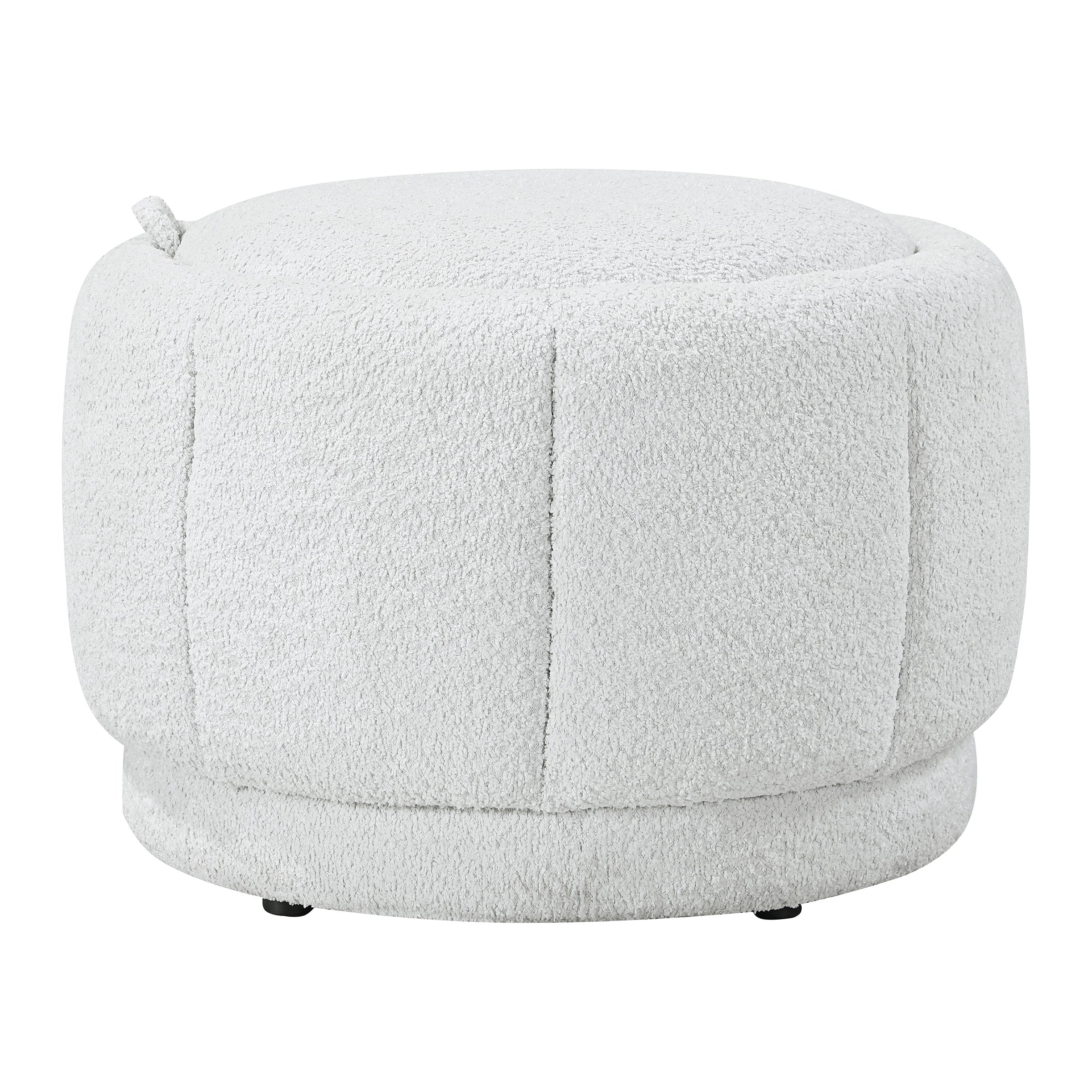 Lanyard Storage Ottoman - Sherpa Parchment