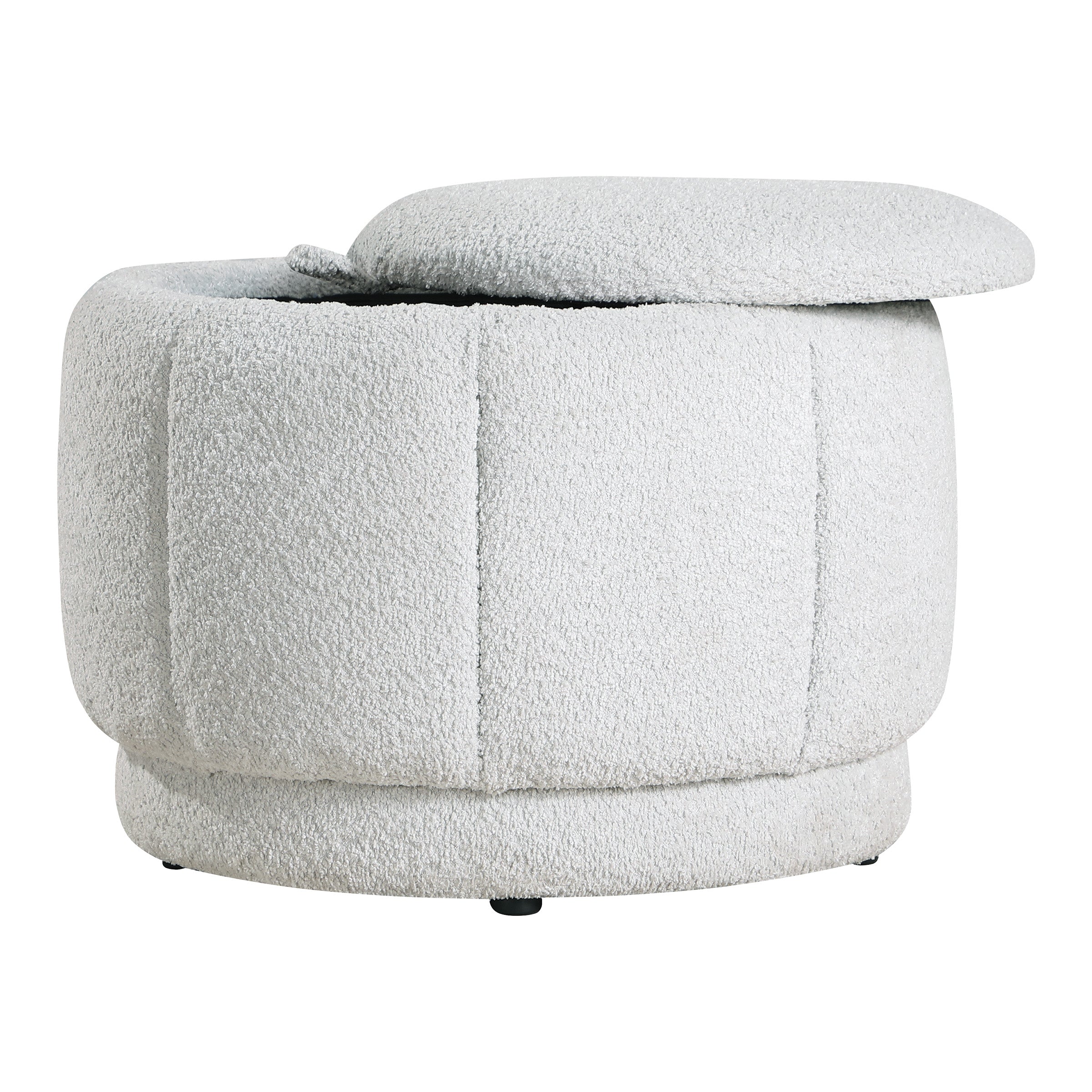 Lanyard Storage Ottoman - Sherpa Parchment