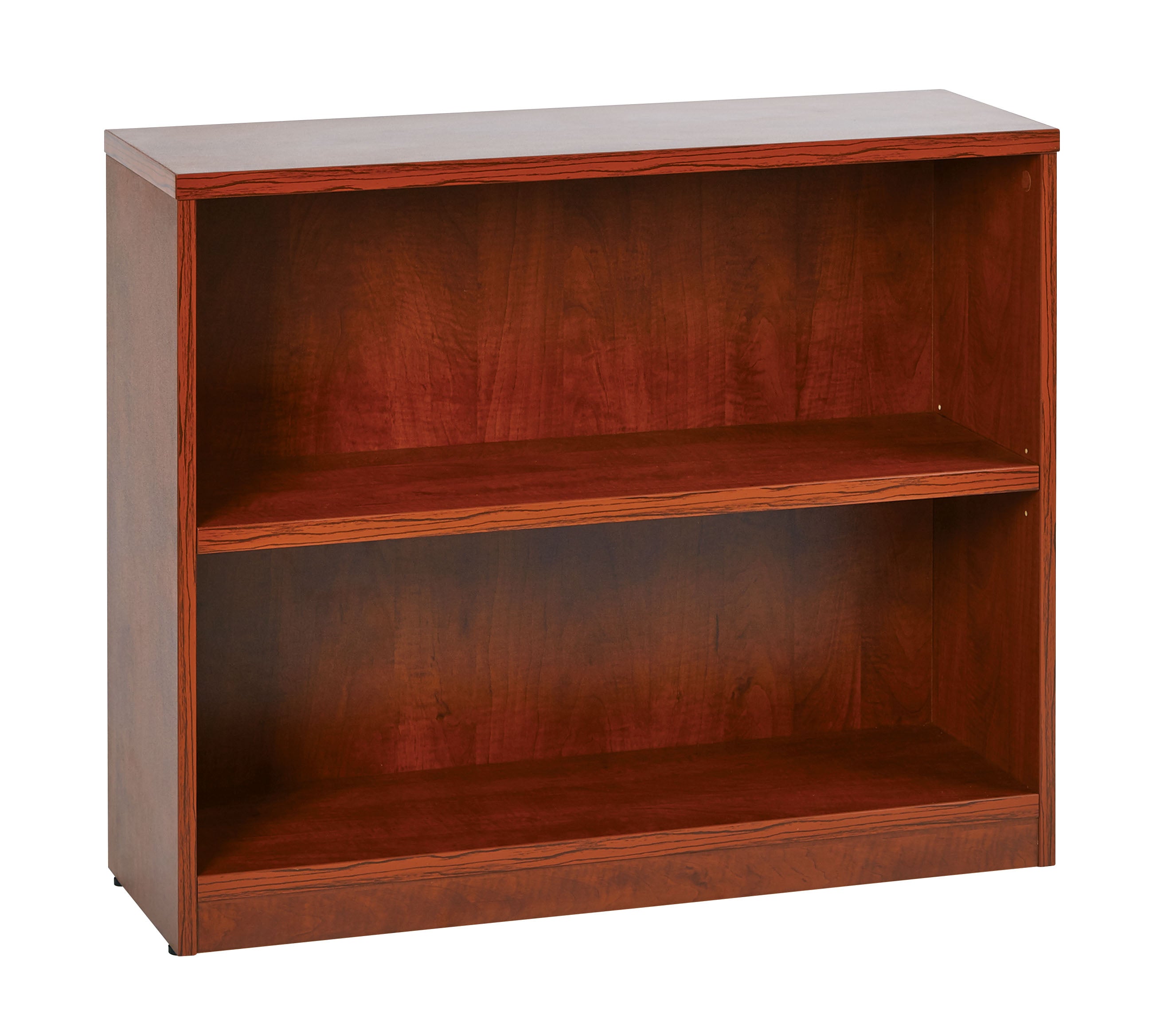 36Wx12Dx30H 2-Shelf Bookcase with 1" Thick Shelves - Cherry