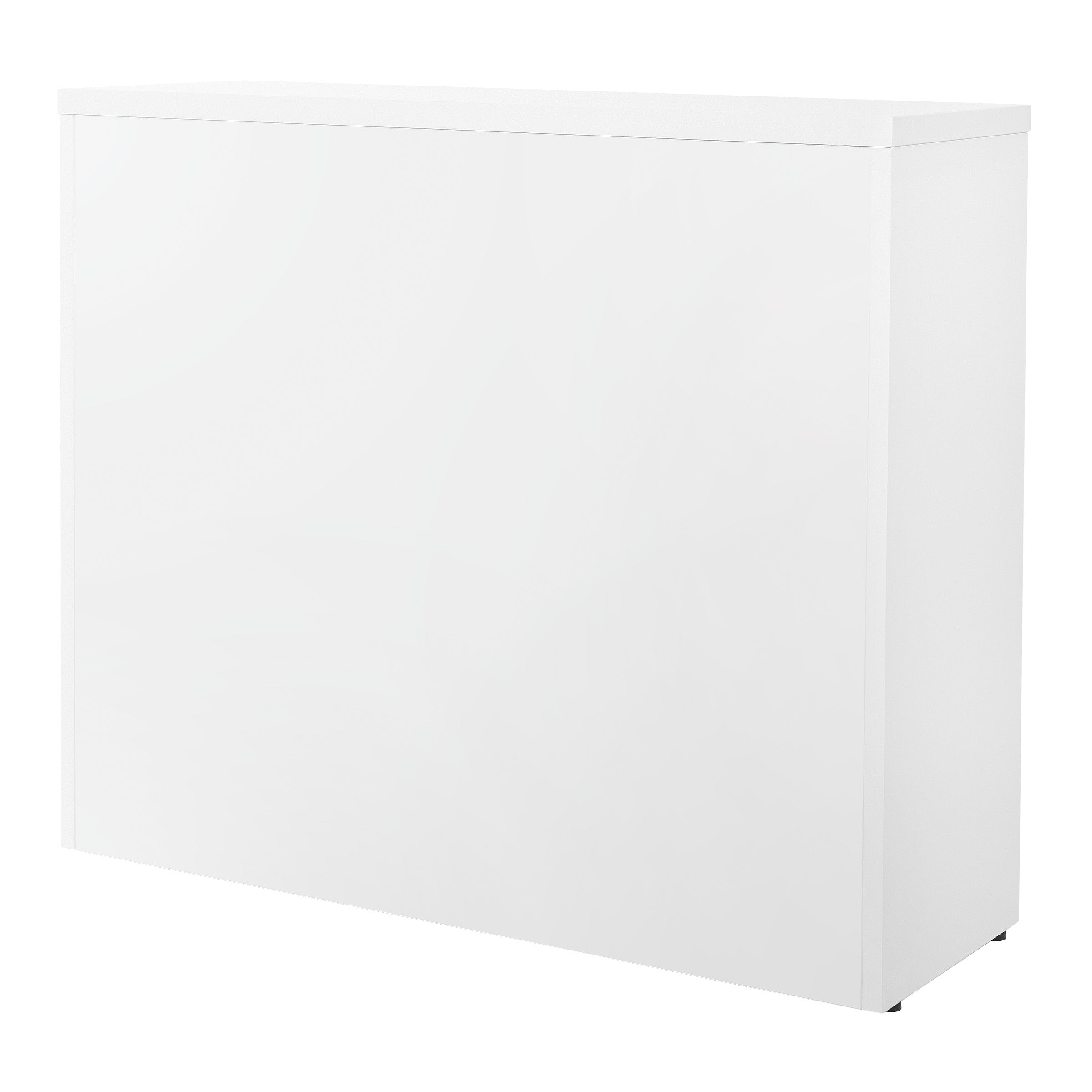 36Wx12Dx30H 2-Shelf Bookcase with 1" Thick Shelves - White
