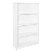36Wx12Dx60H 4-Shelf Bookcase with 1" Thick Shelves - - White