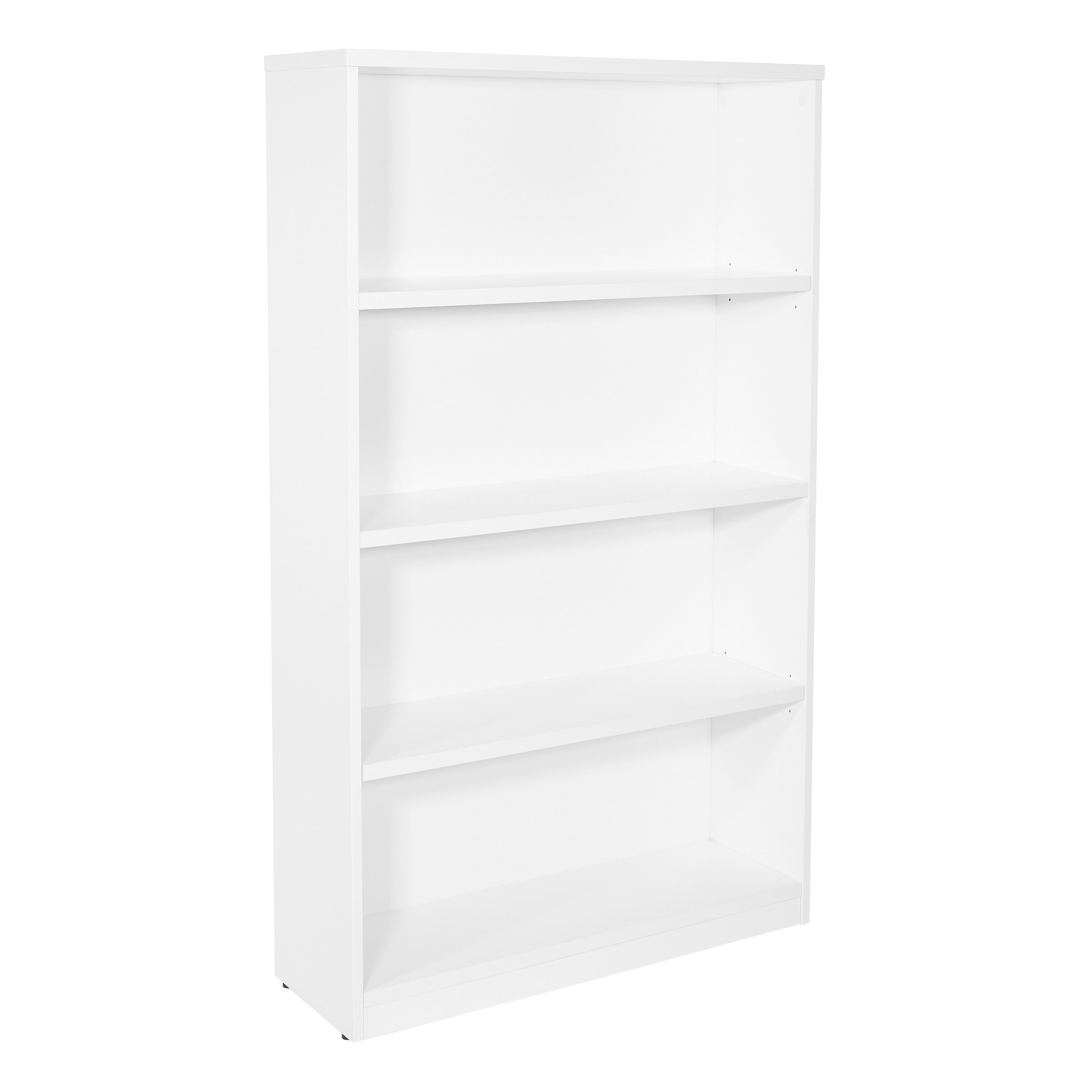 36Wx12Dx60H 4-Shelf Bookcase with 1" Thick Shelves - - White