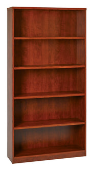 36Wx12Dx72H 5-Shelf Bookcase with 1" Thick Shelves - - Cherry