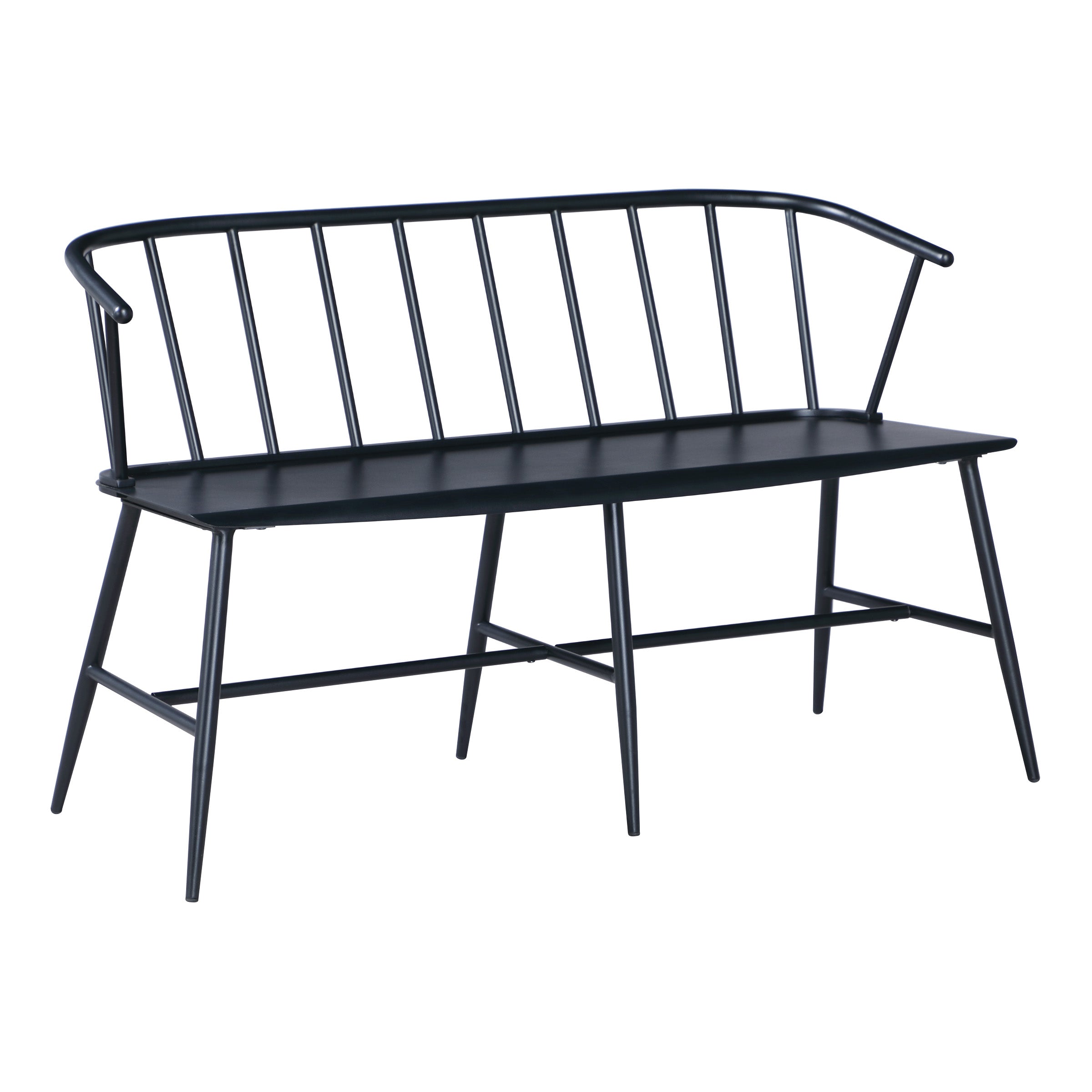 Lincoln All Metal Bench - Black