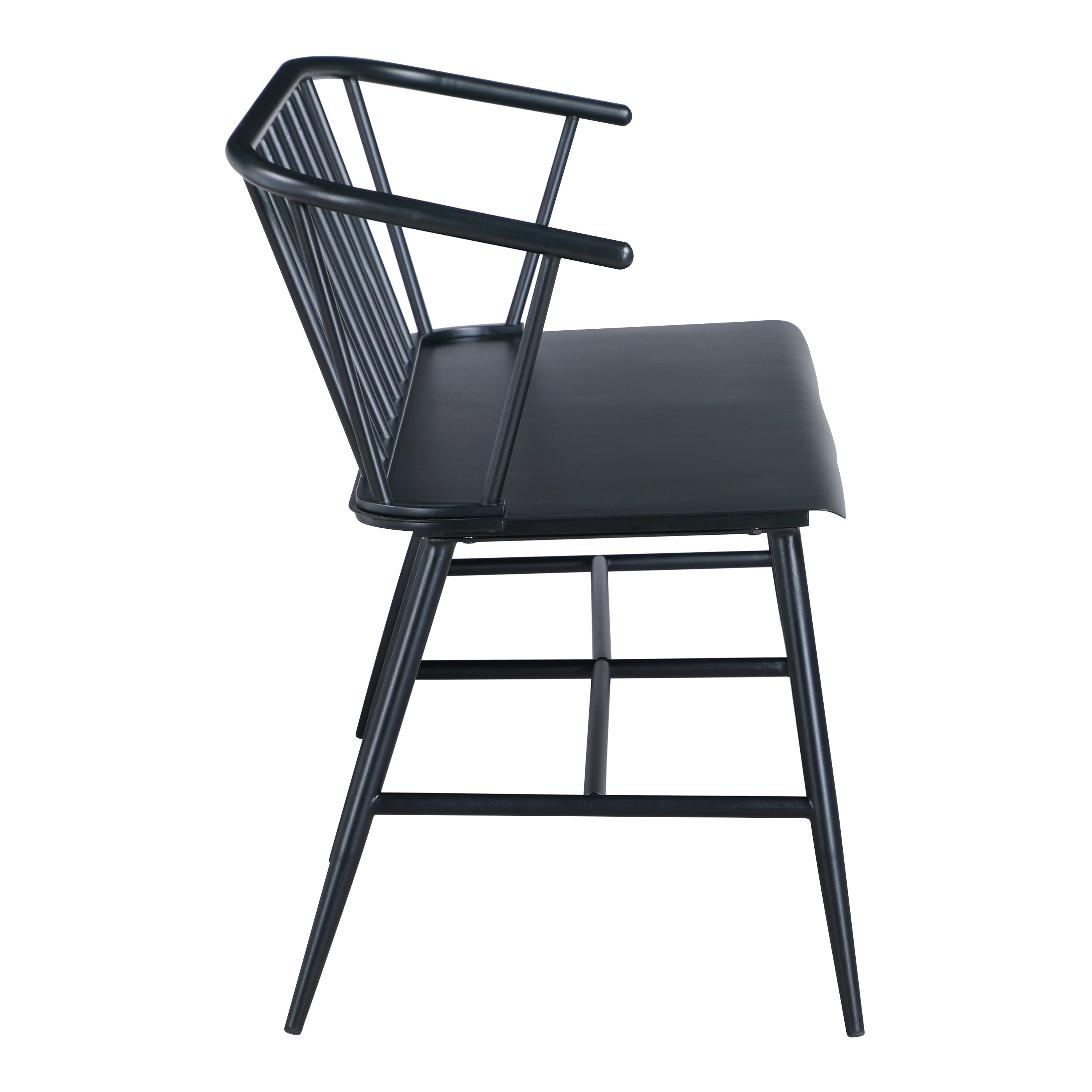 Lincoln All Metal Bench - Black