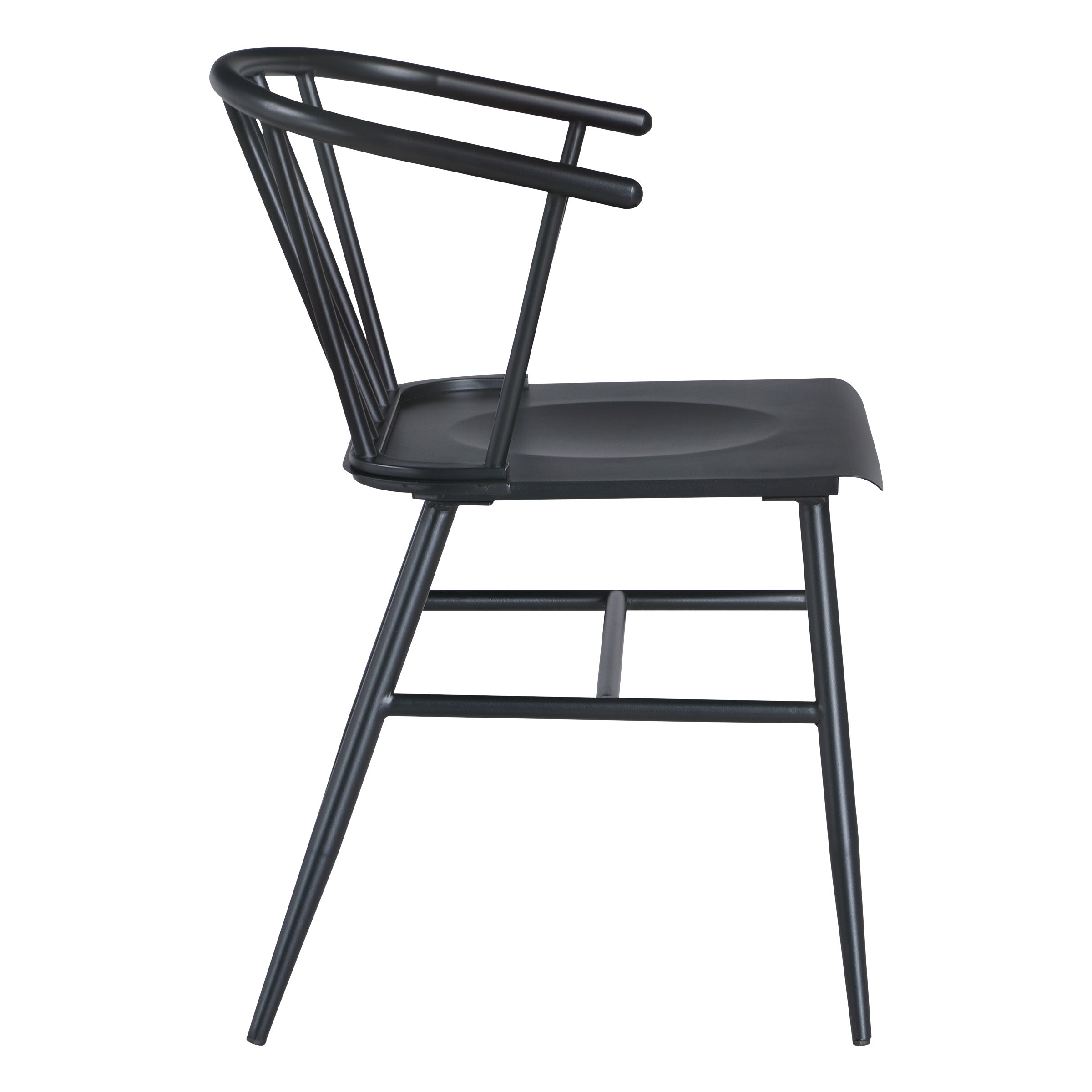 Lincoln All Metal Chair - Black