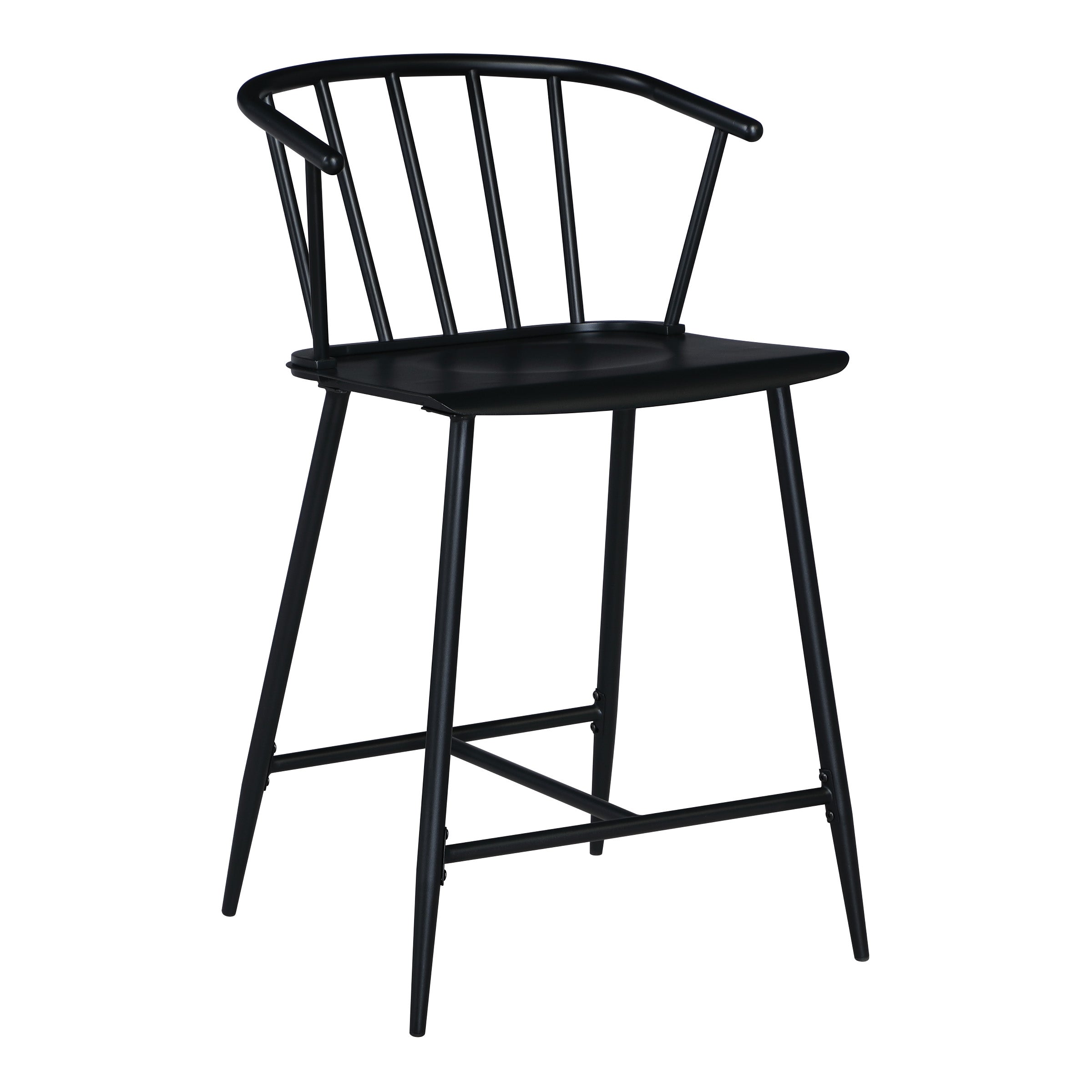Lincoln All Metal Counter Stool - Black