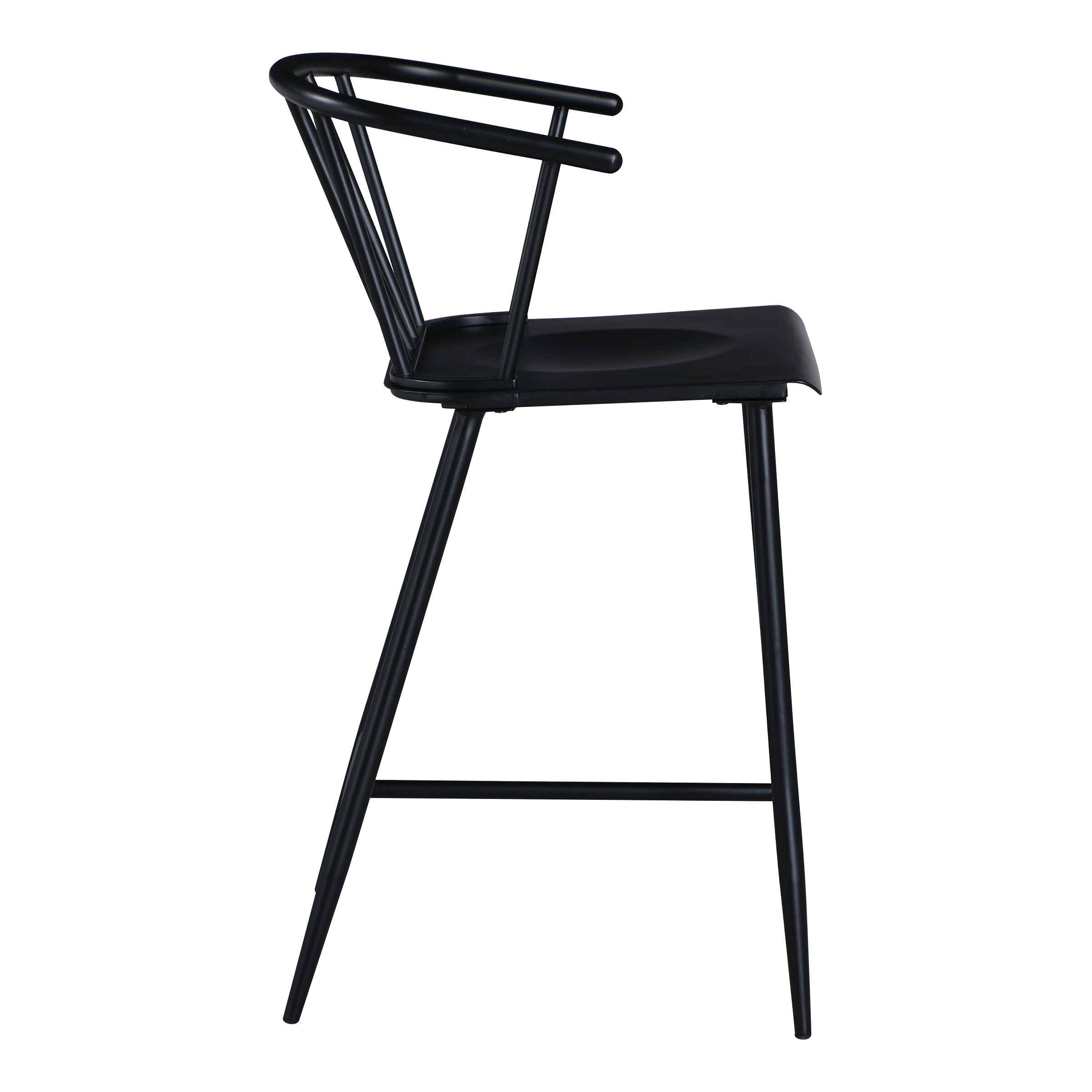 Lincoln All Metal Counter Stool - Black