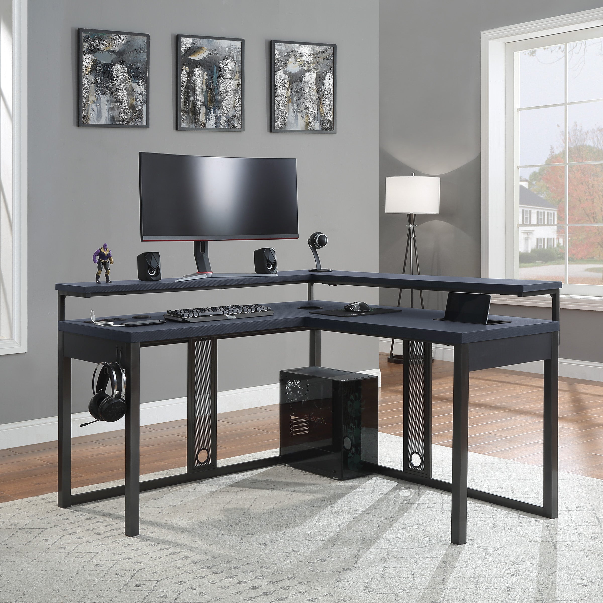 Loadout L/Shape Gaming Desk - Black