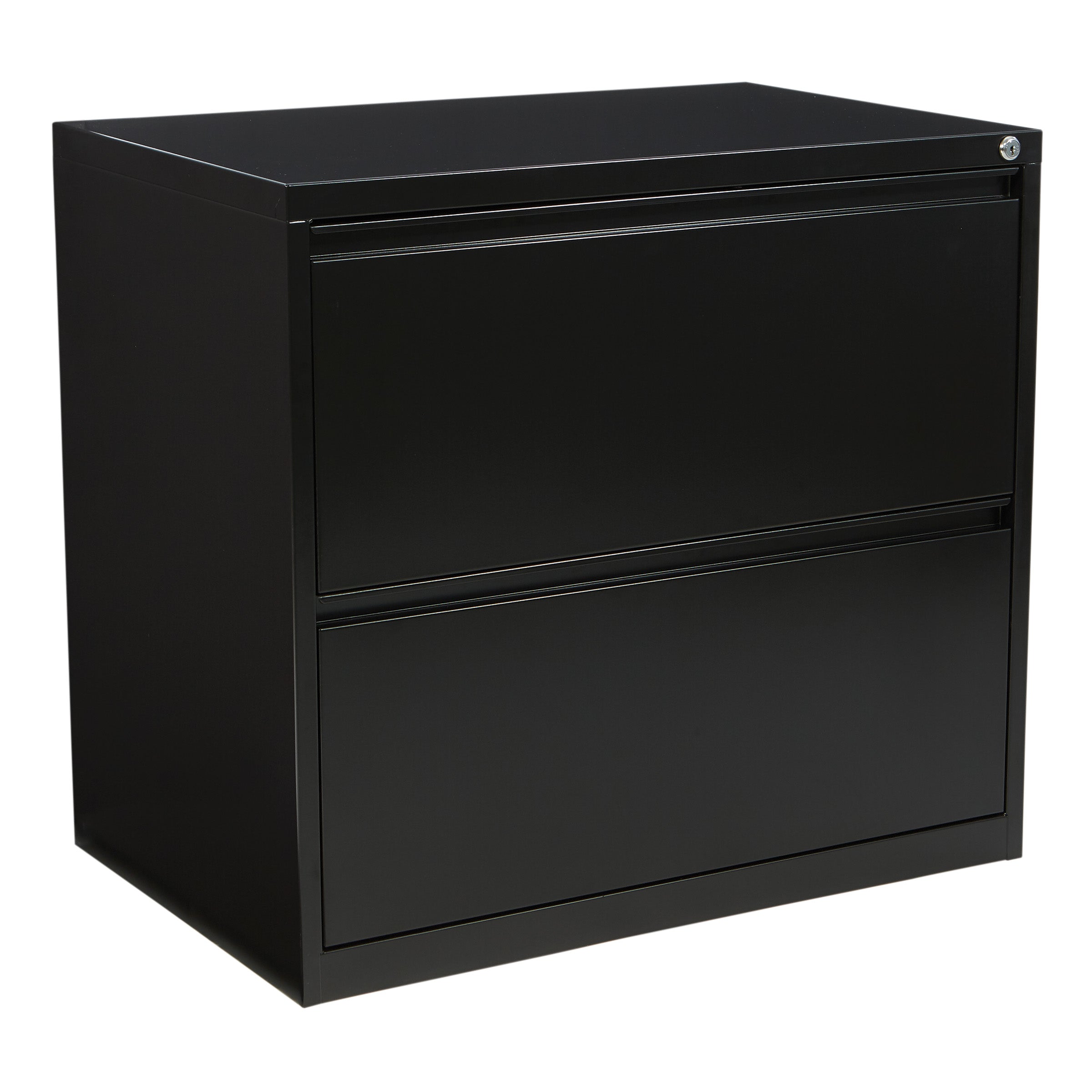 30" Wide 2 Drawer Lateral File - Black