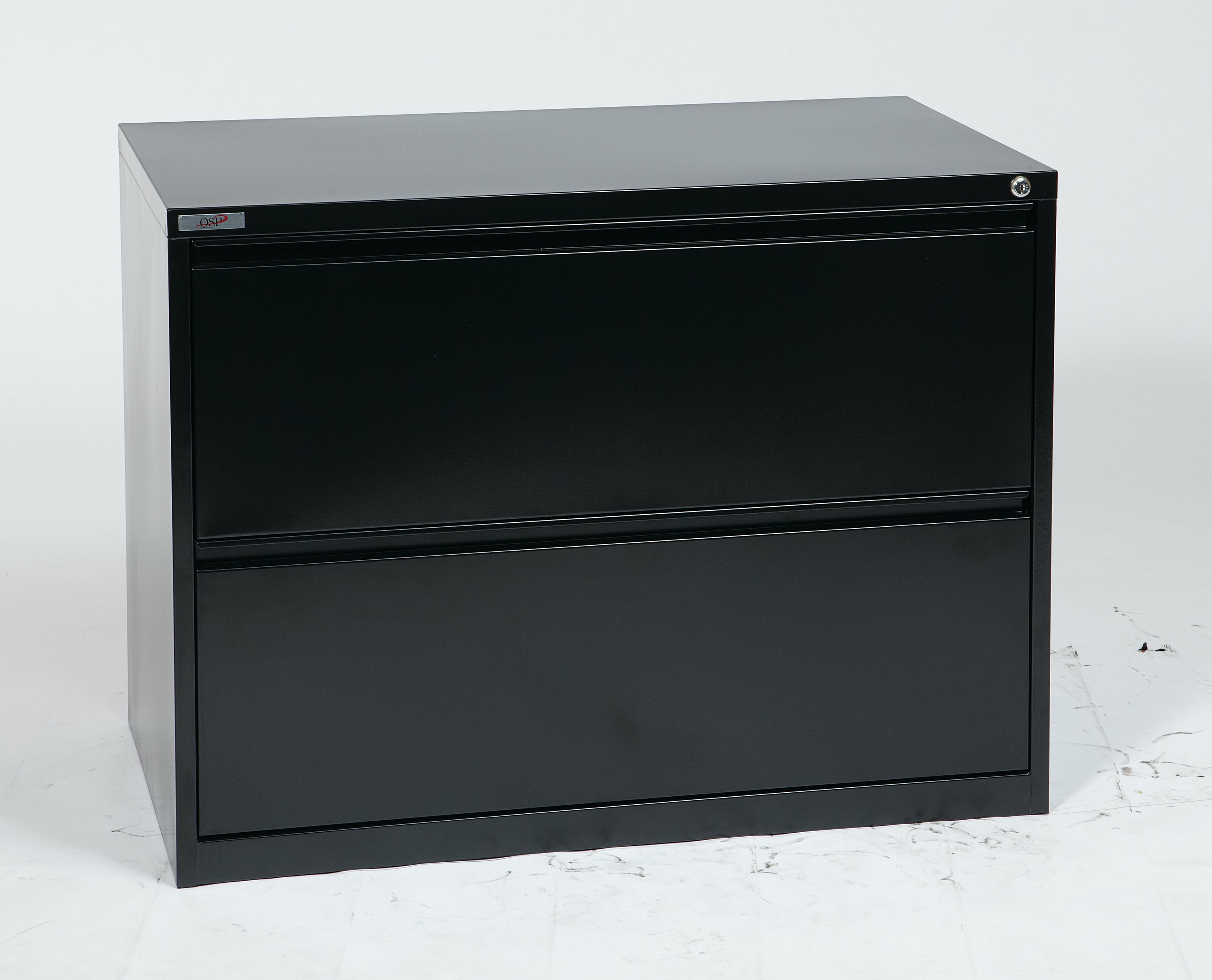 36" Wide 2 Drawer Lateral File - Black