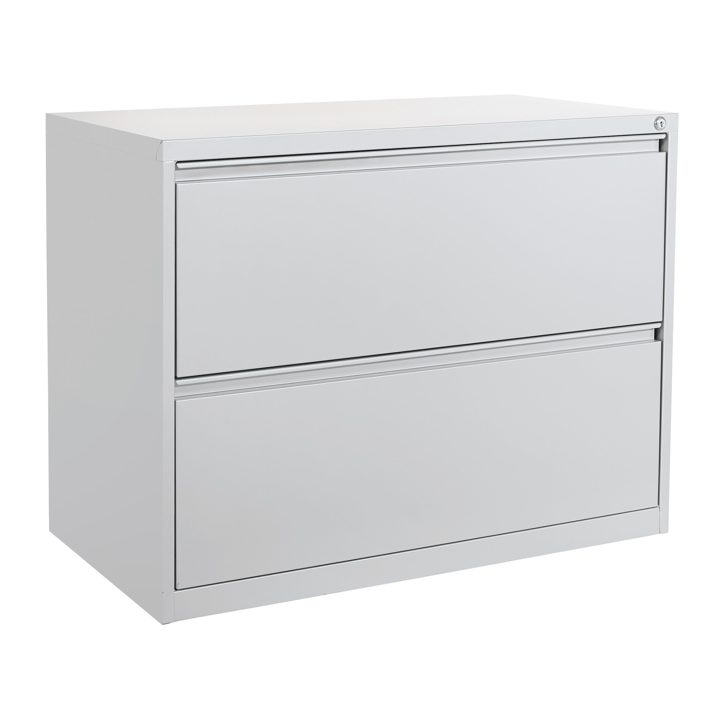 36" Wide 2 Drawer Lateral File - Silver