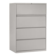 36" Wide 4 Drawer Lateral File With Core-Removeable Lock & Adjustable Glides - Innertone Light