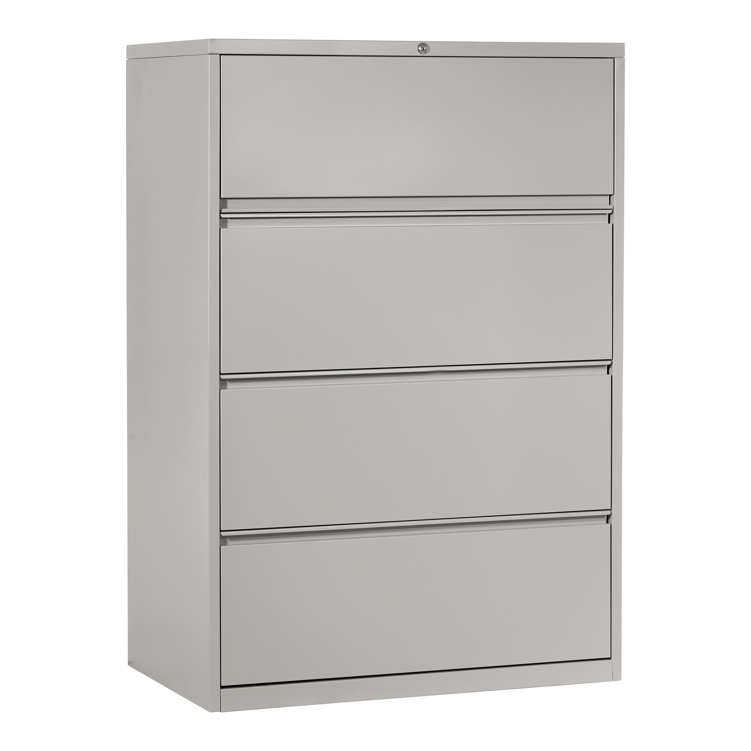 36" Wide 4 Drawer Lateral File With Core-Removeable Lock & Adjustable Glides - Innertone Light