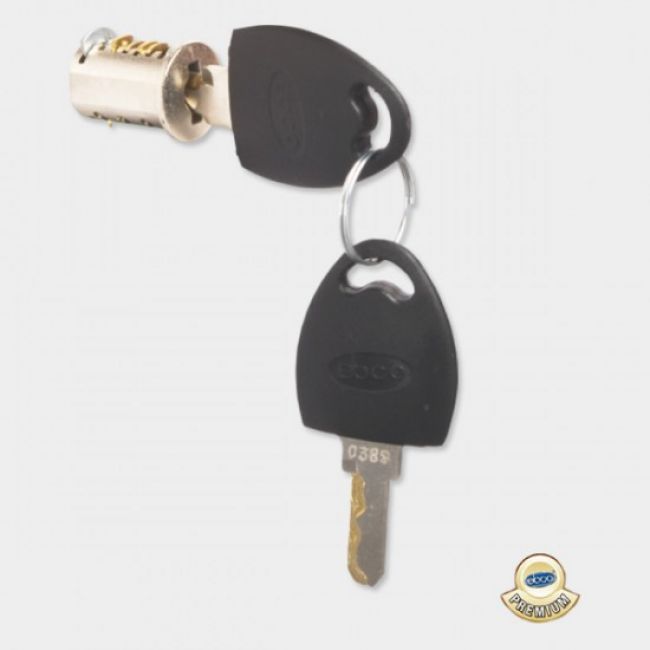 Lock Core + 2 Keys - Metallic