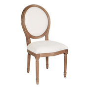 Lillian Oval Back Chair - Linen