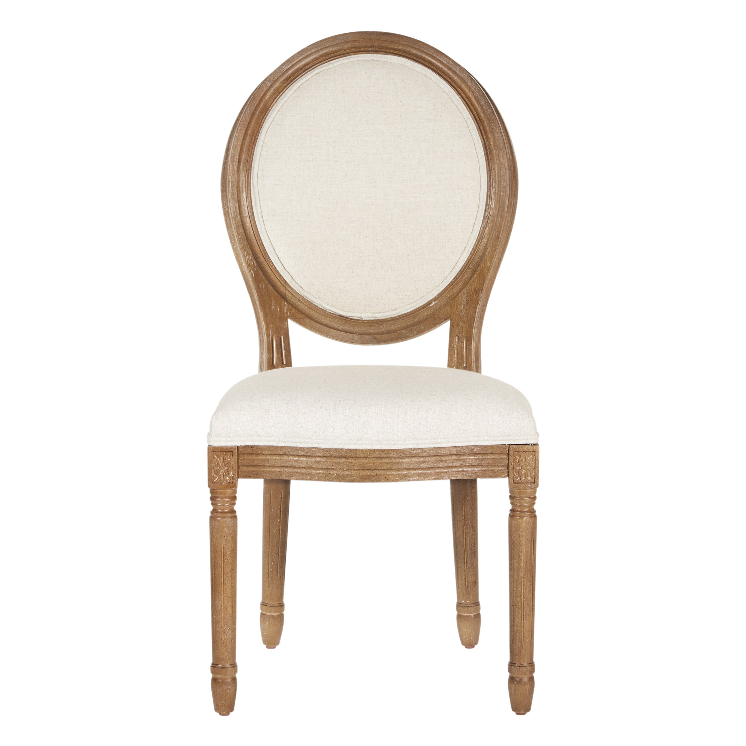 Lillian Oval Back Chair - Linen