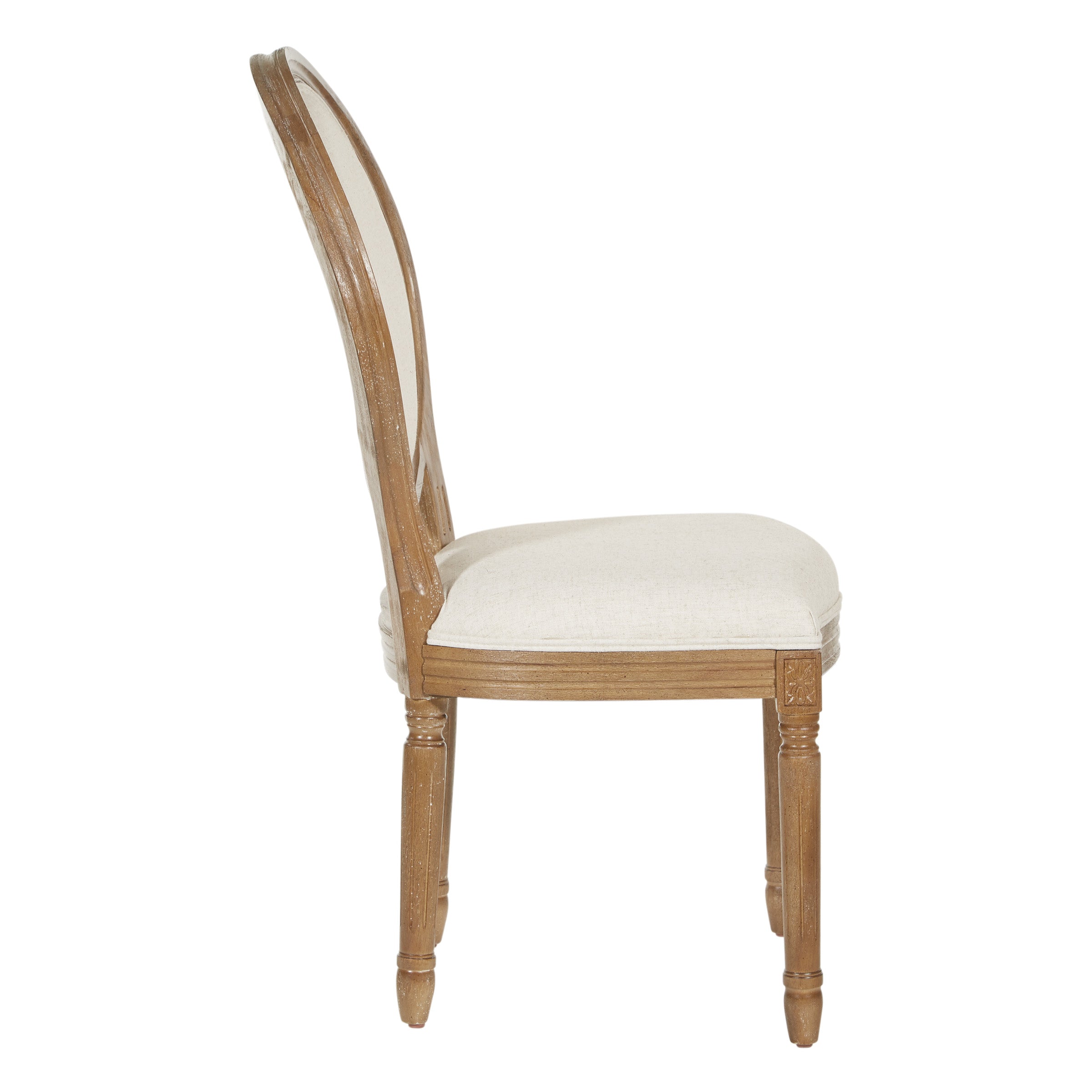 Lillian Oval Back Chair - Linen