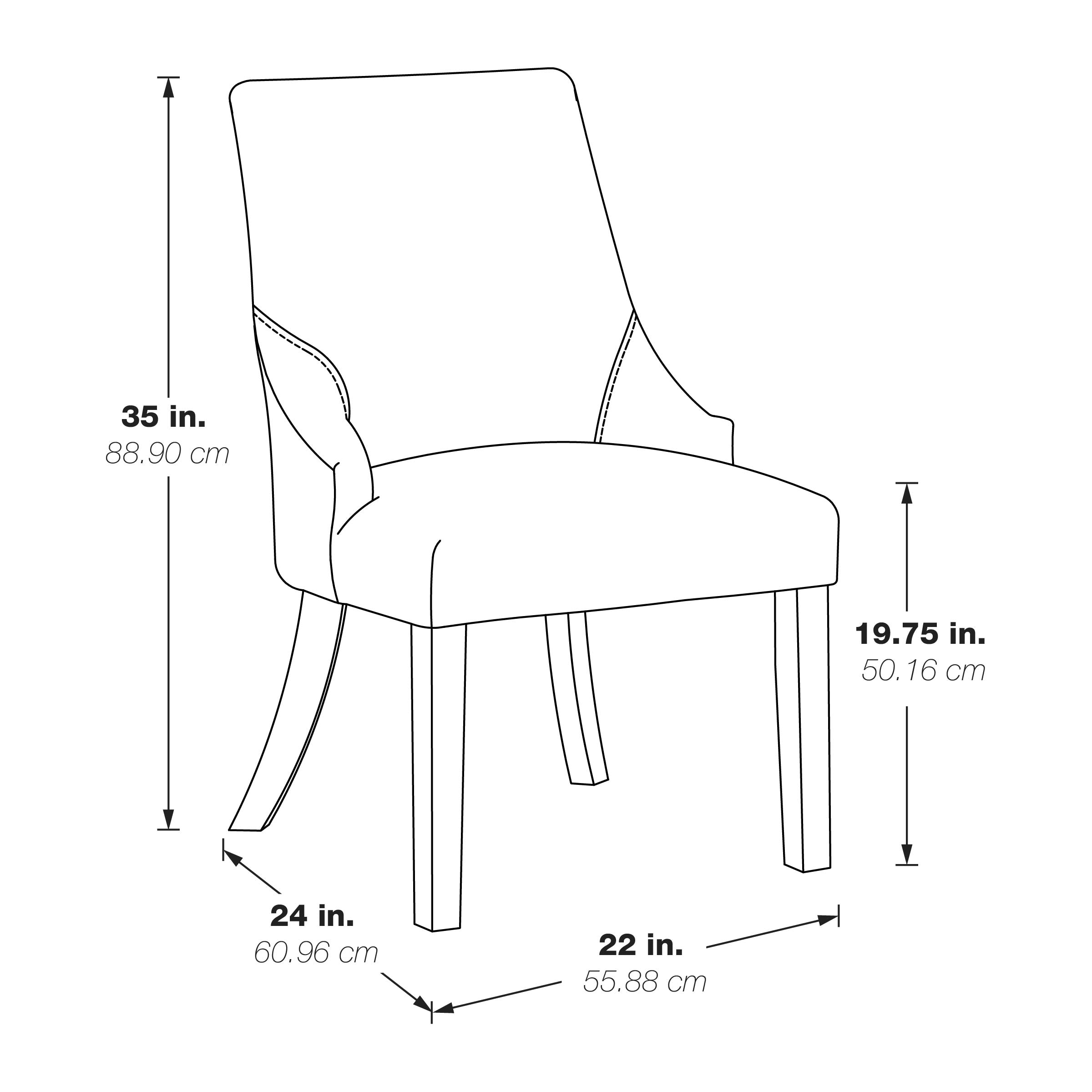 Leona Dining Chair 2-PK - Charcoal