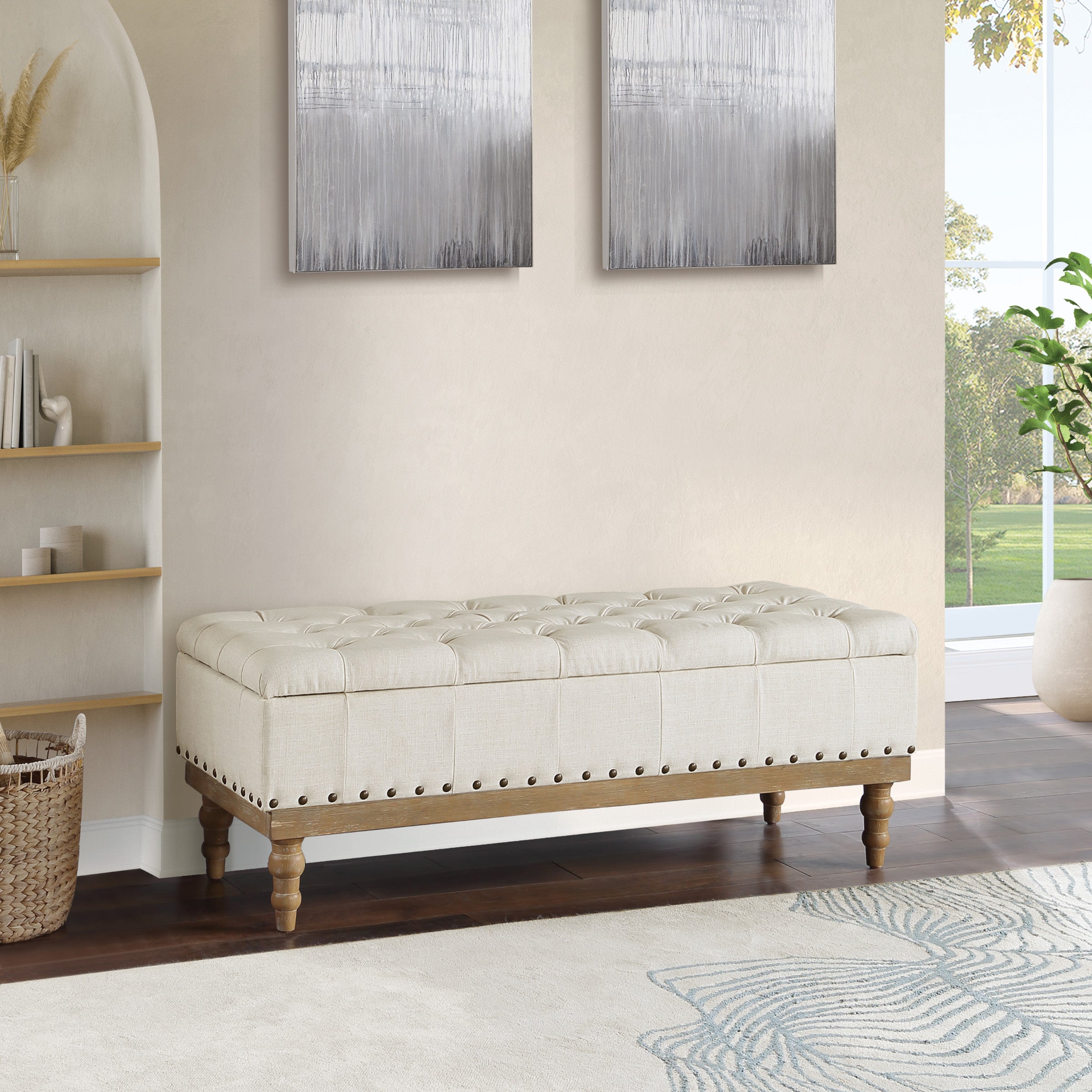 Landis Storage Bench - Linen