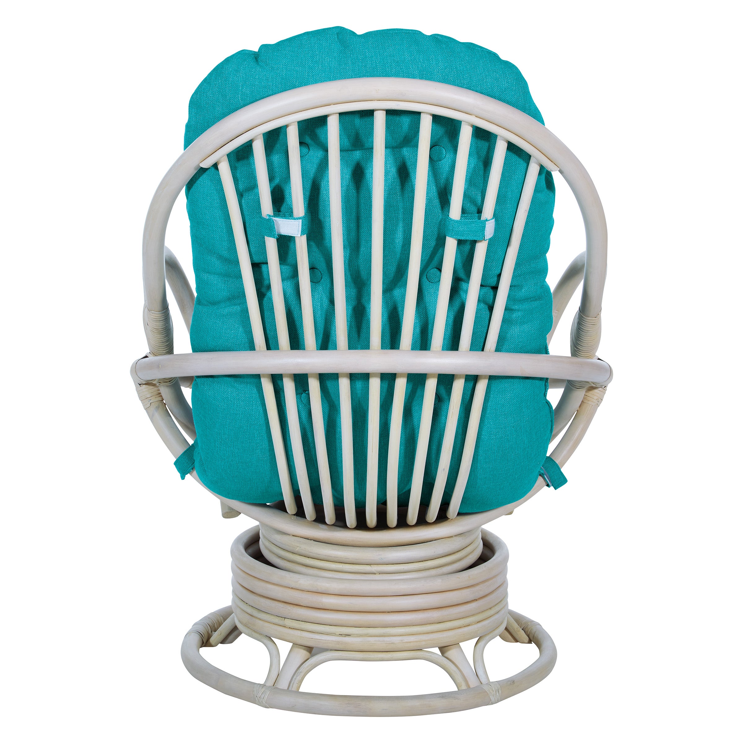 Lanai Rattan Swivel Rocker - Blue