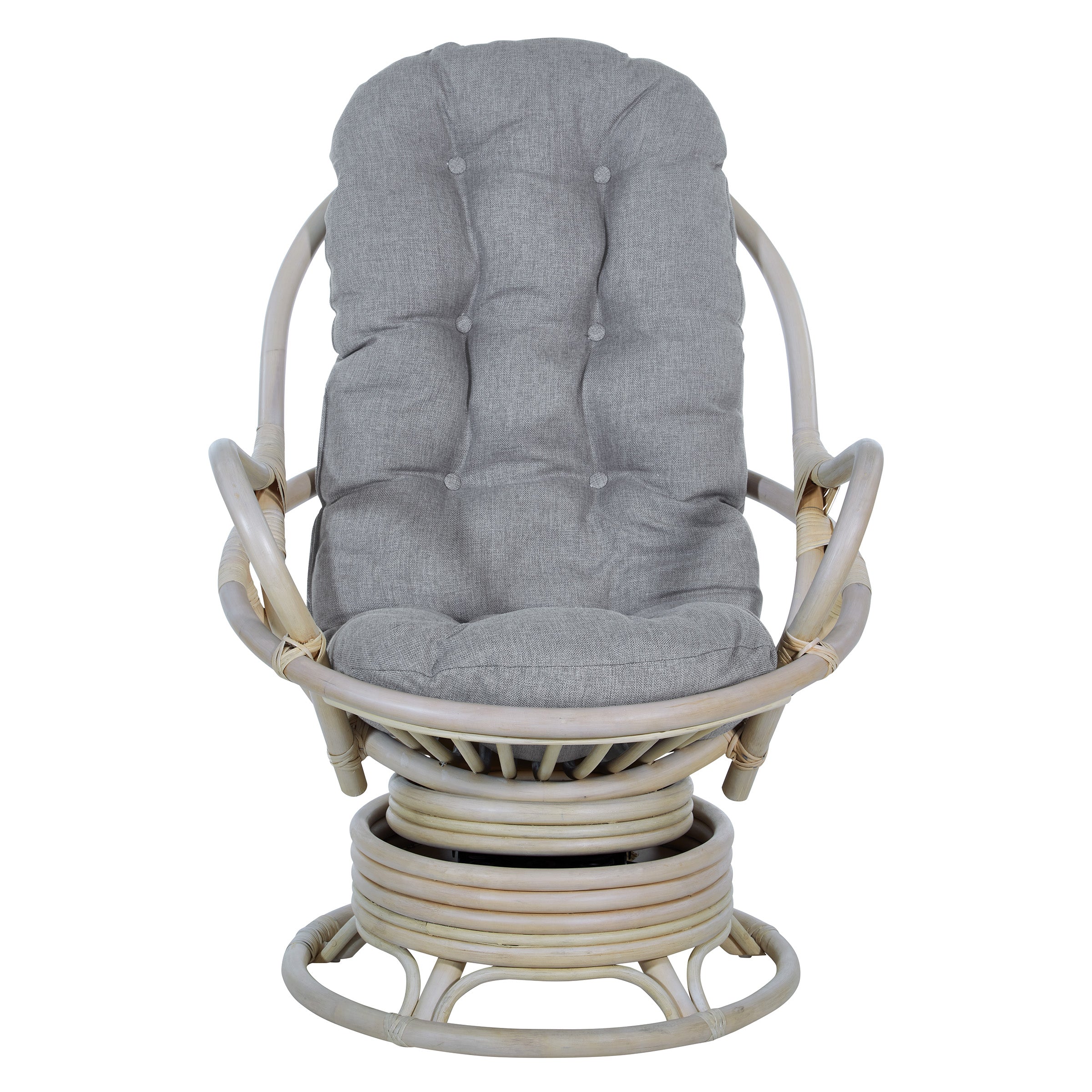 Lanai Rattan Swivel Rocker - Grey