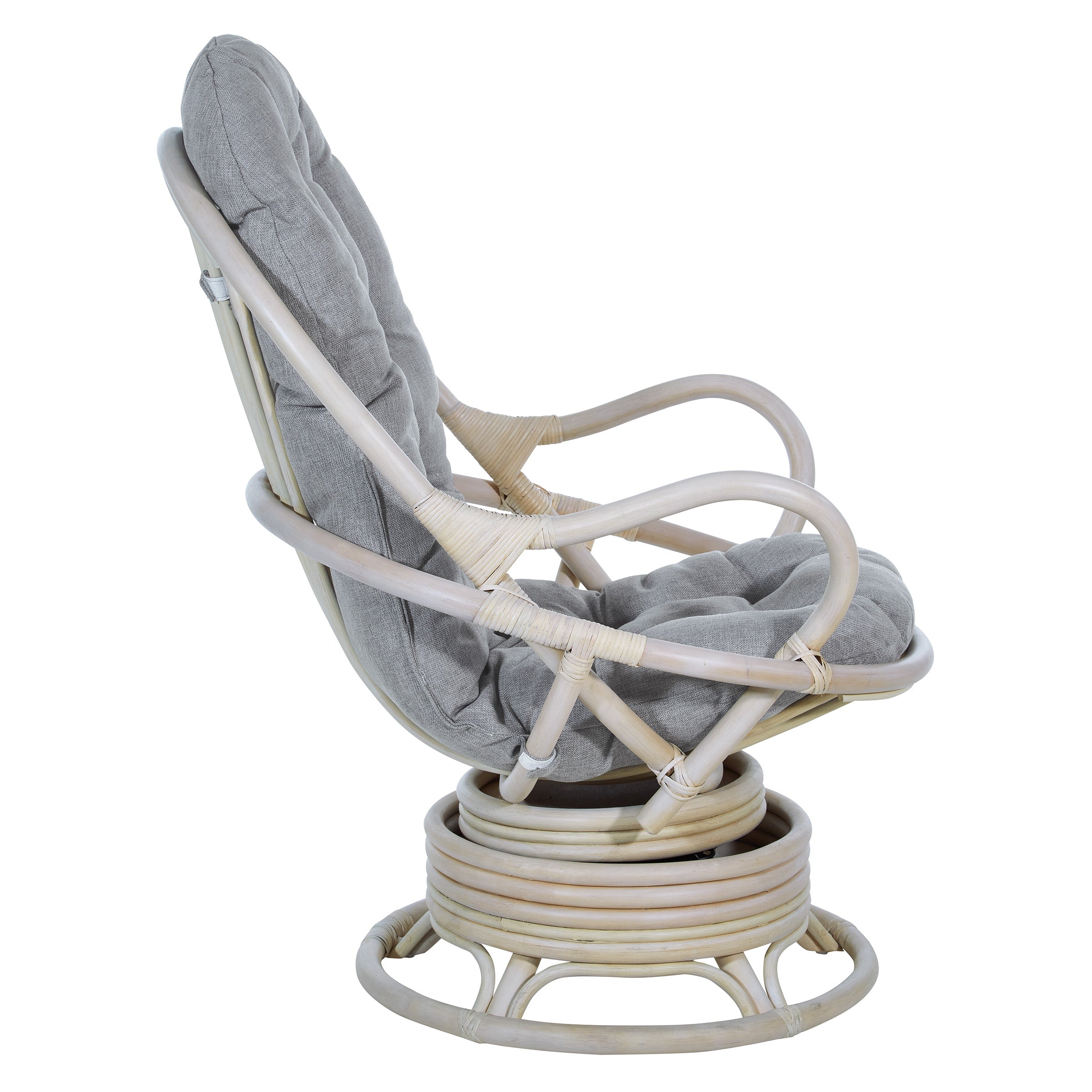 Lanai Rattan Swivel Rocker - Grey