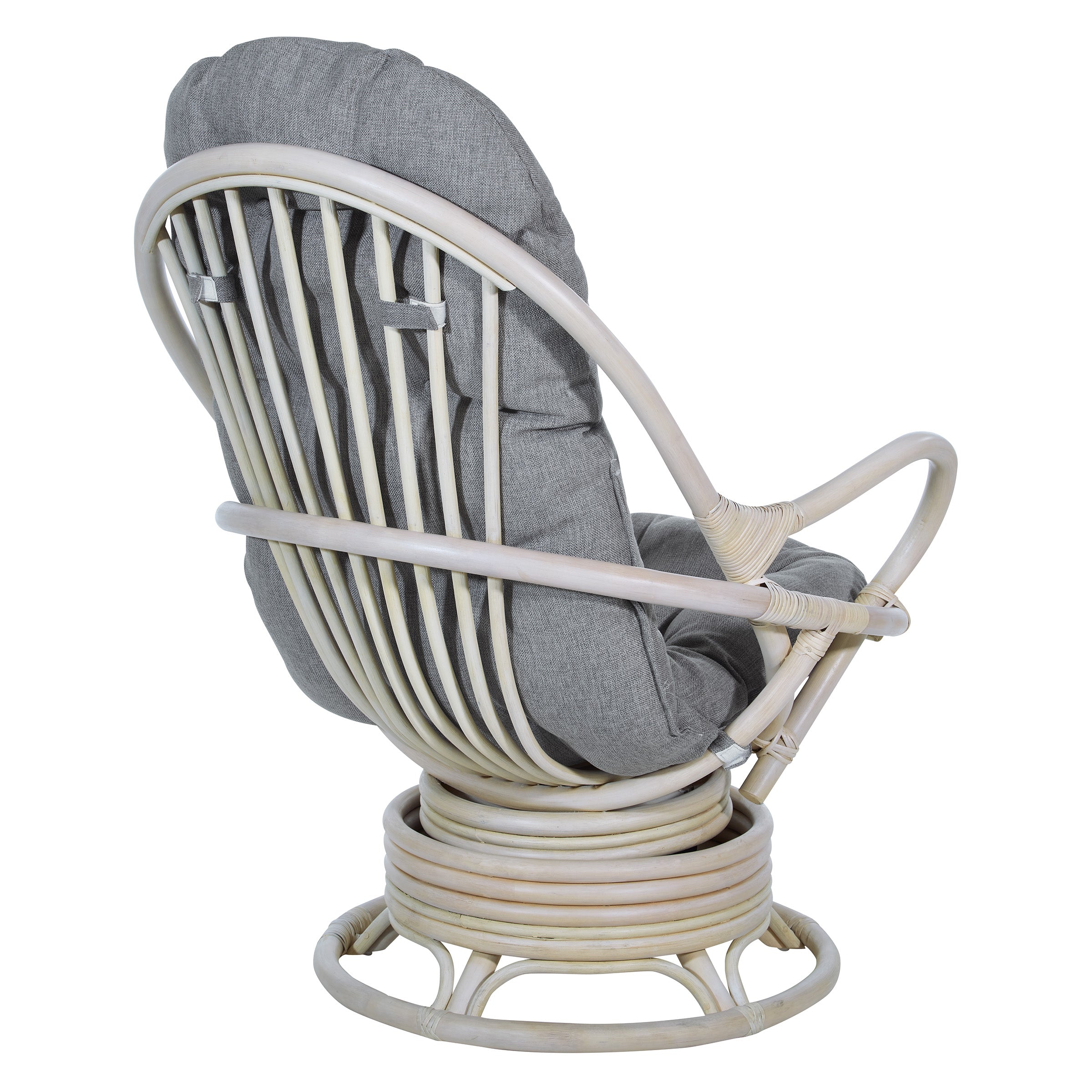 Lanai Rattan Swivel Rocker - Grey